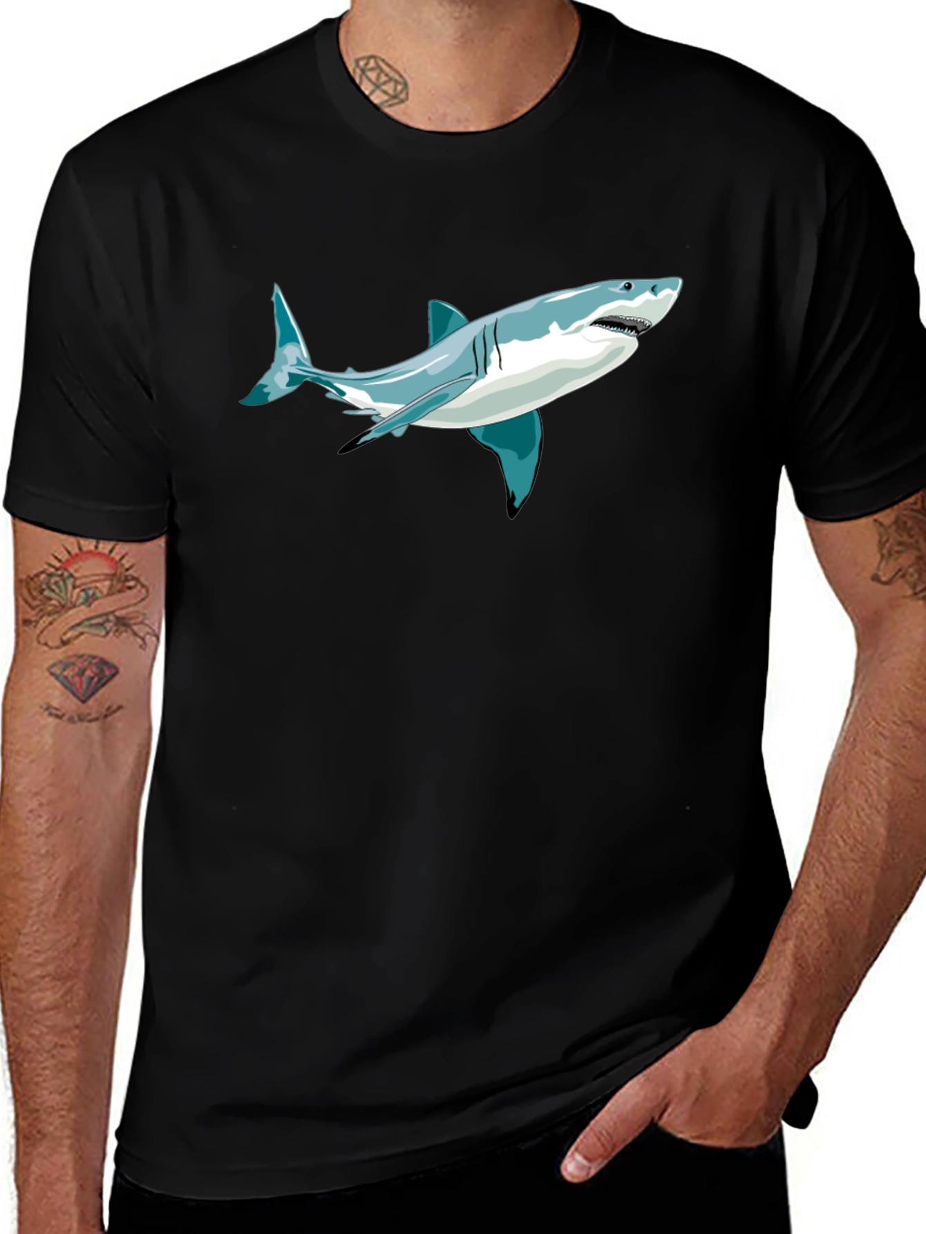 Variant 27 of Shark Graphic Tee - Men's Short Sleeve T-Shirt