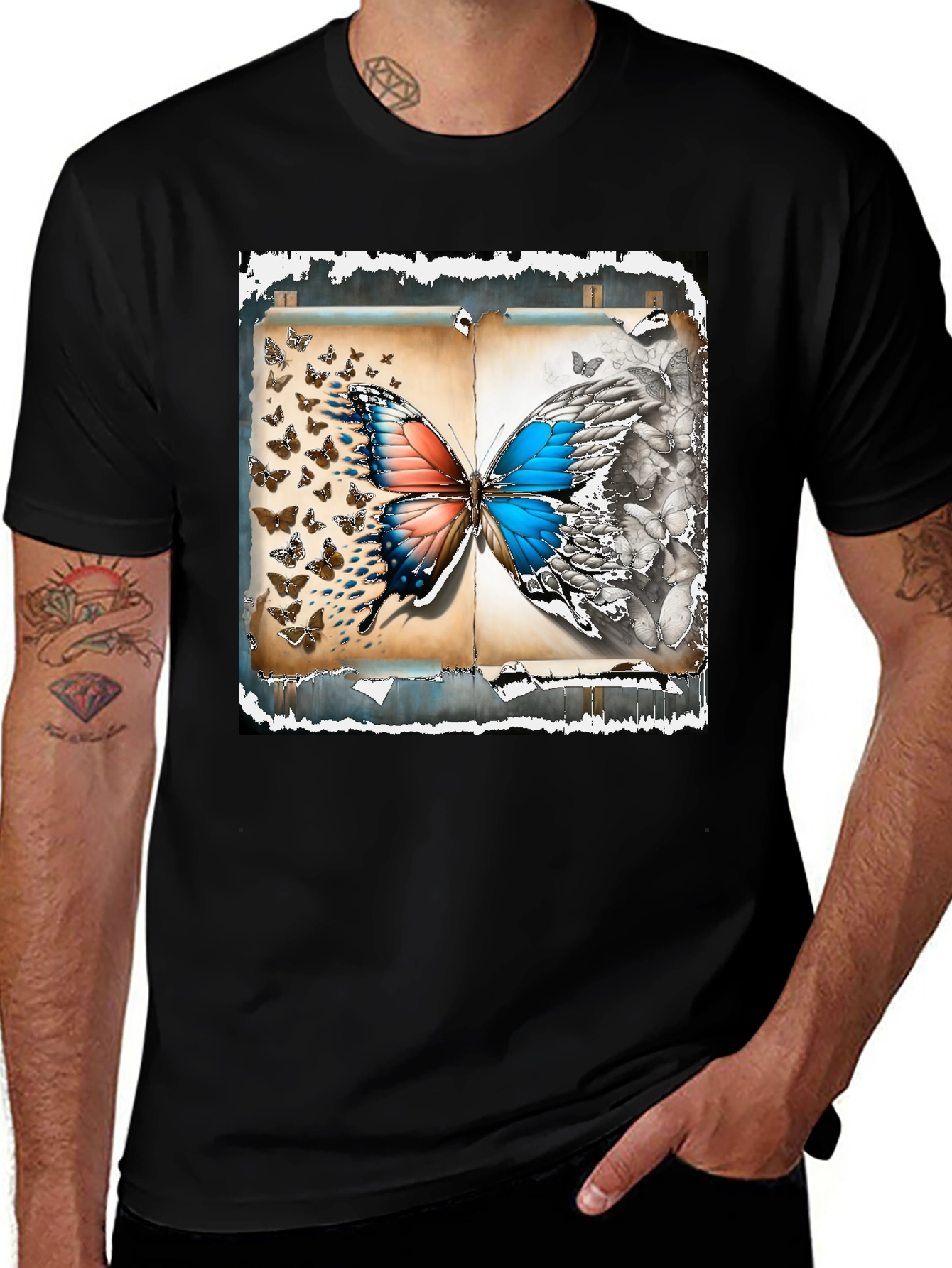 Variant 16 of Butterfly Transformation Graphic Tee