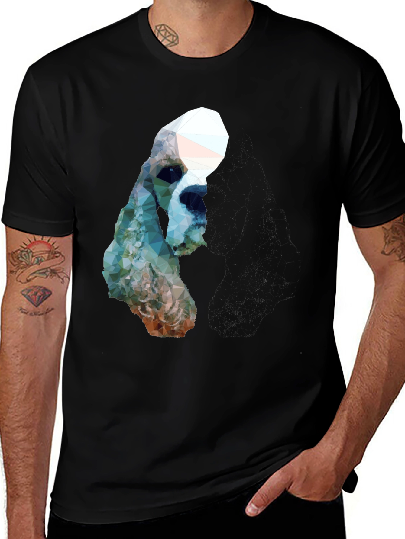 Variant 19 of Geometric Dog Graphic T-Shirt