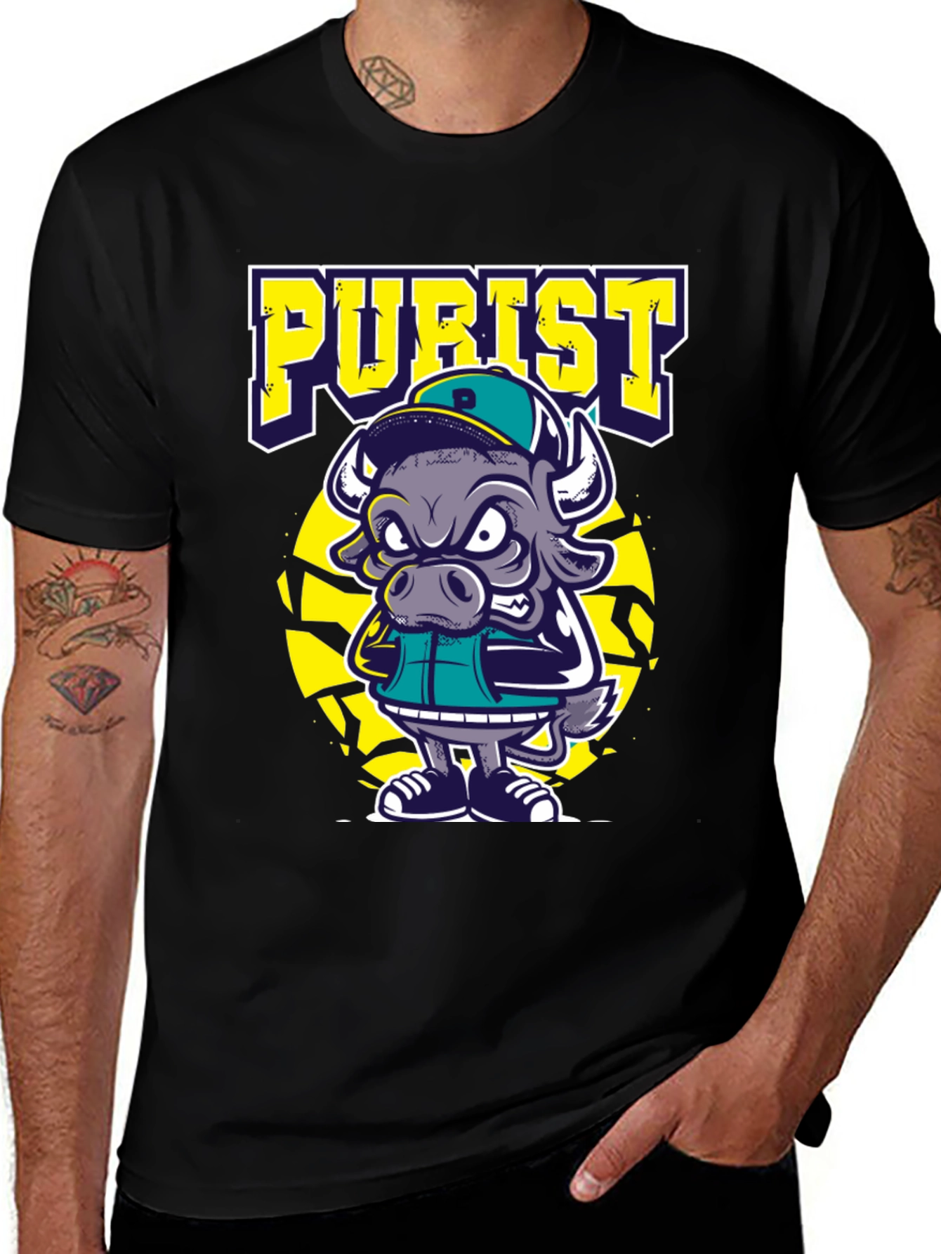 Variant 9 of Purist Bull Graphic T-Shirt