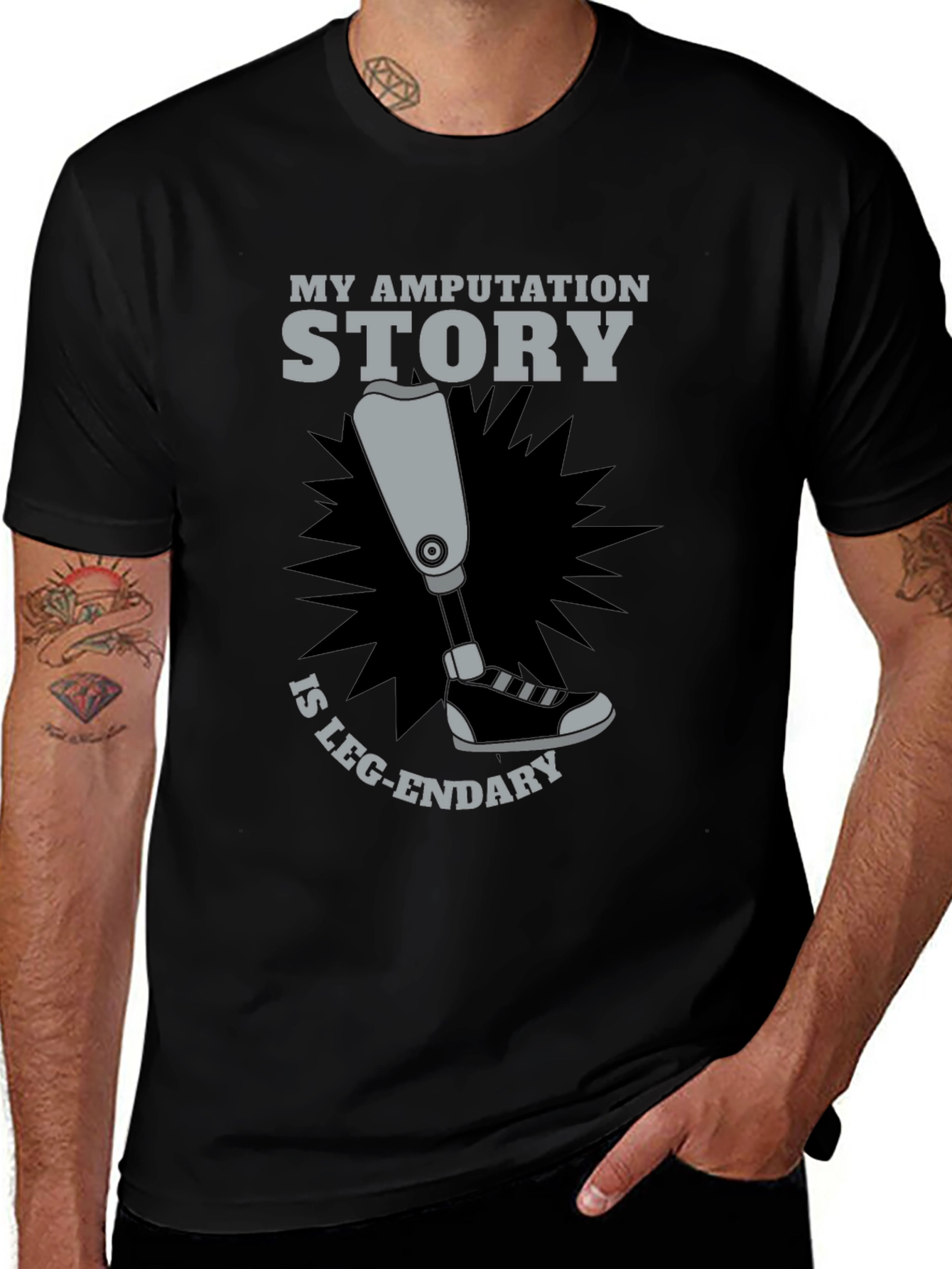 Variant 10 of Amputation Story Leg-endary Graphic T-Shirt