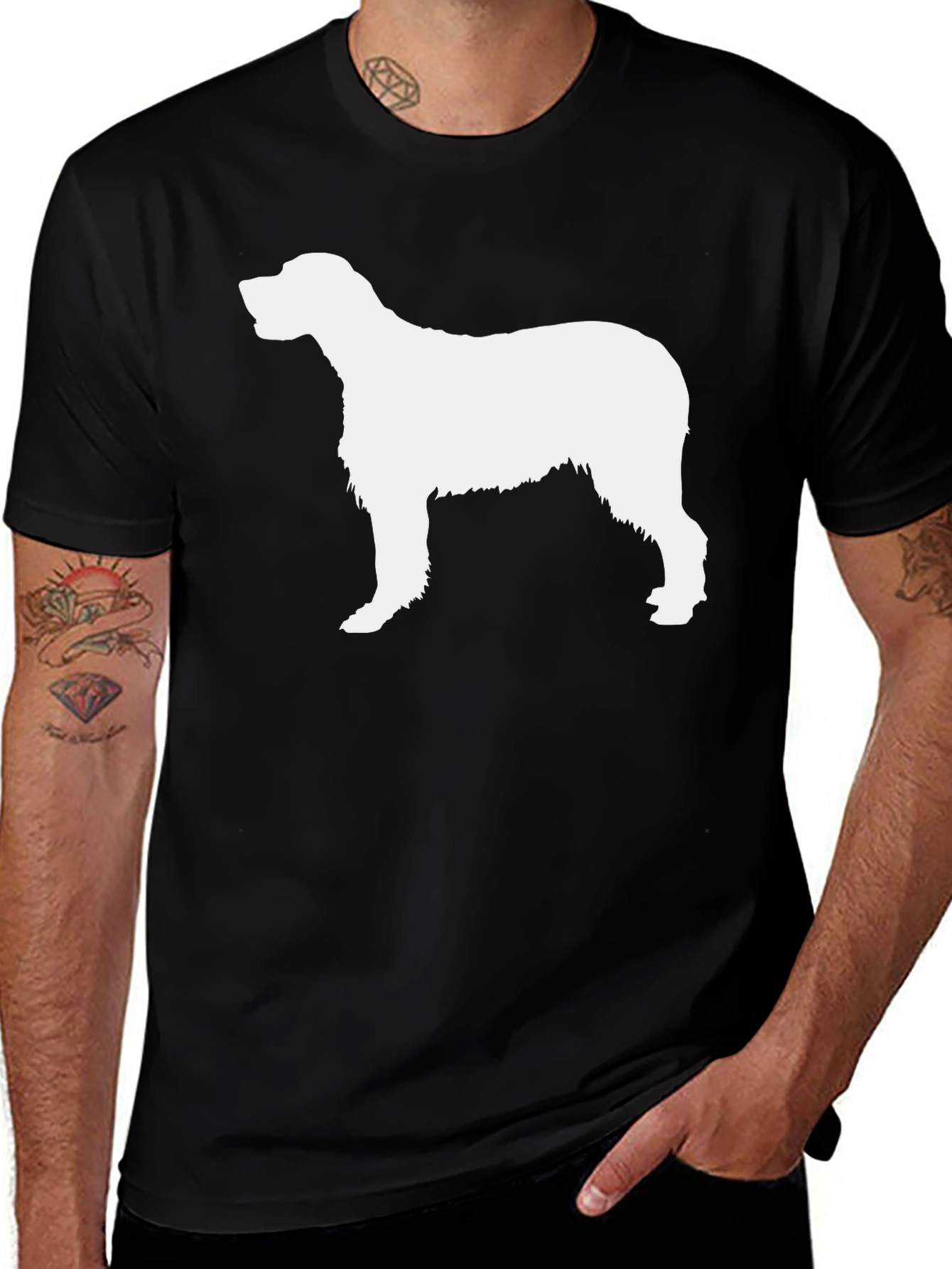 Variant 6 of Dog Silhouette Graphic T-Shirt