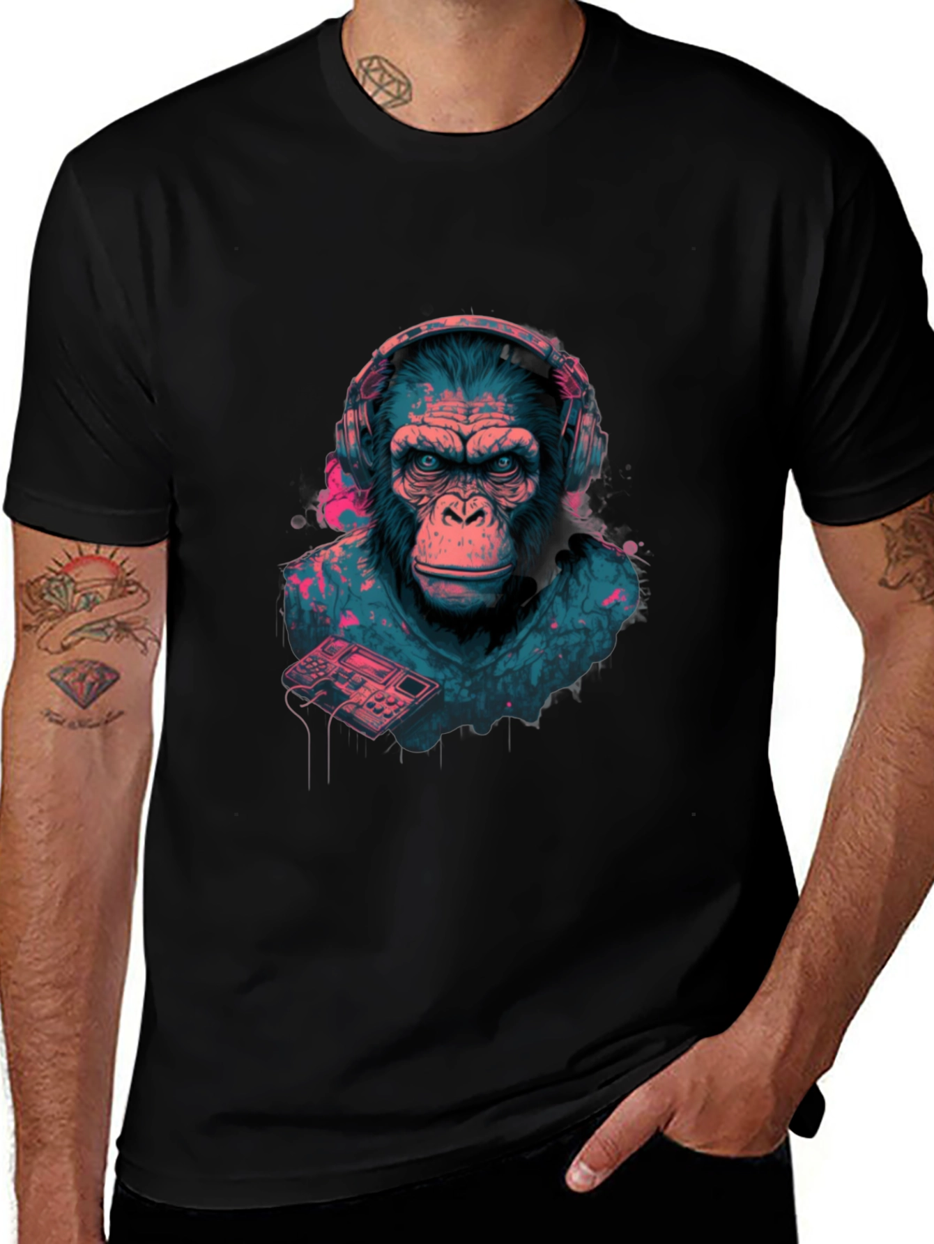 Variant 10 of DJ Ape Graphic Tee - Cool & Unique Design