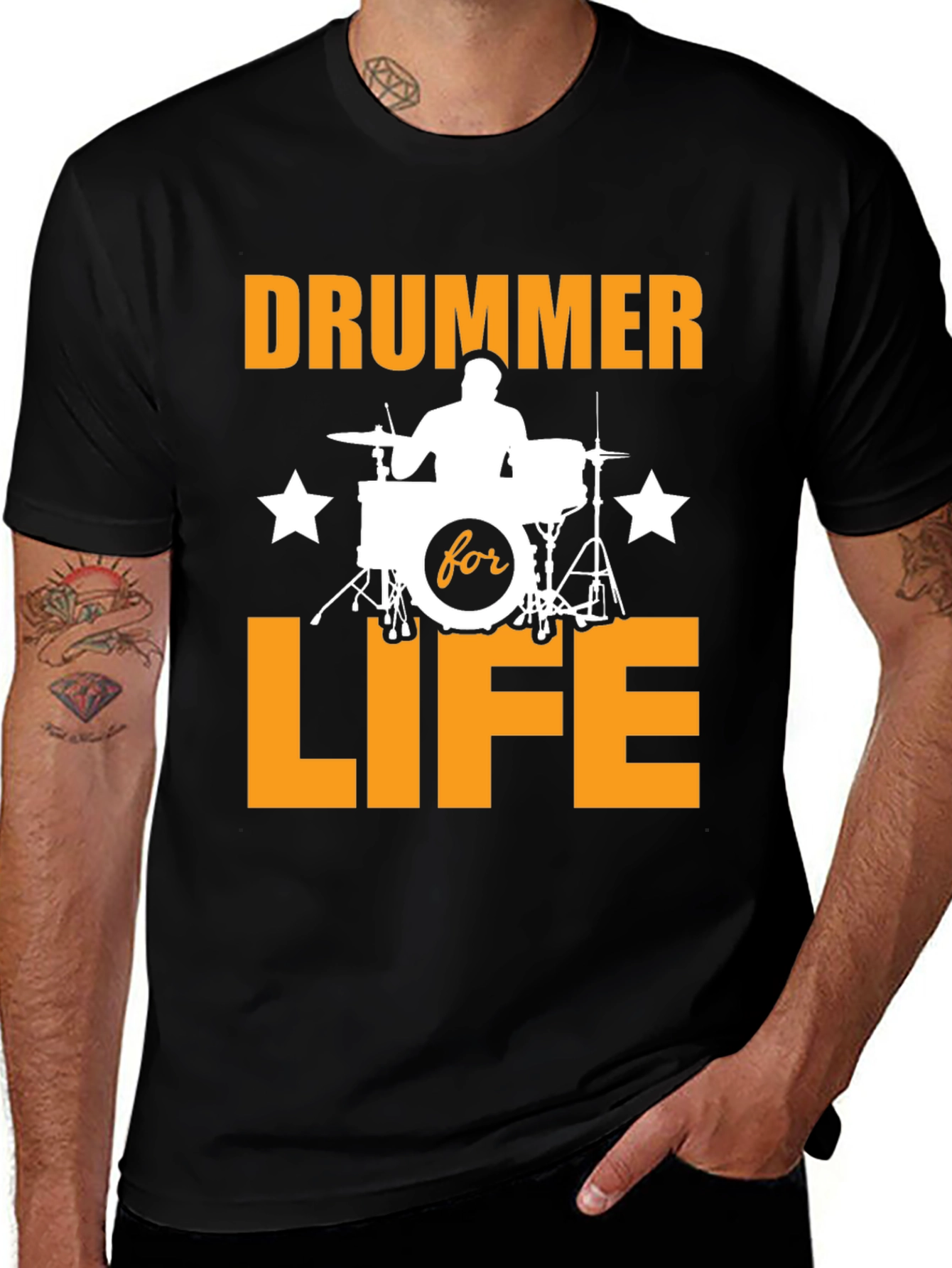Variant 18 of Drummer For Life T-Shirt - Music Lover Tee
