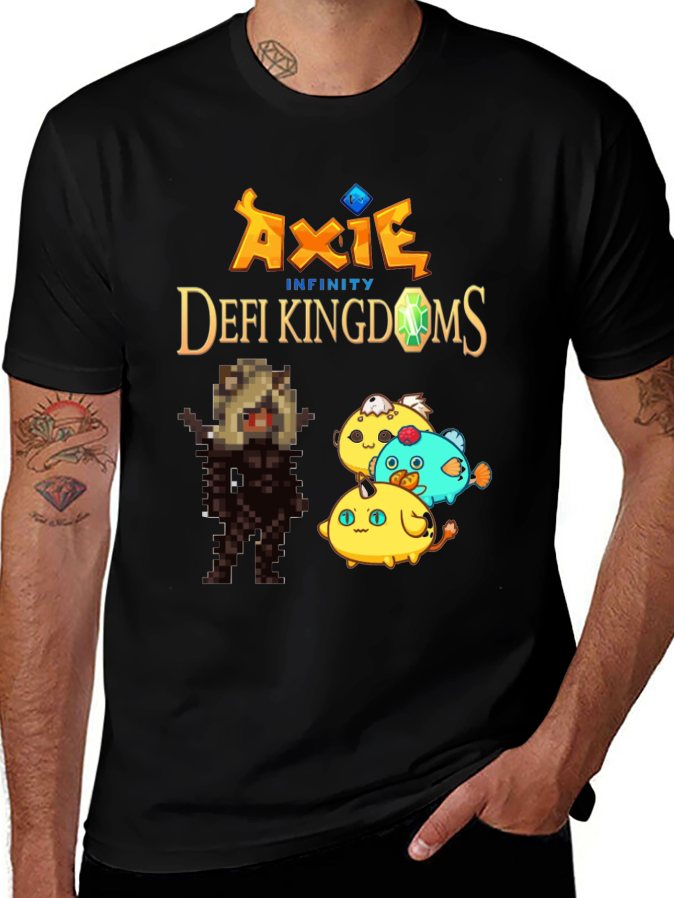 Axie Infinity & DeFi Kingdoms Black T-Shirt