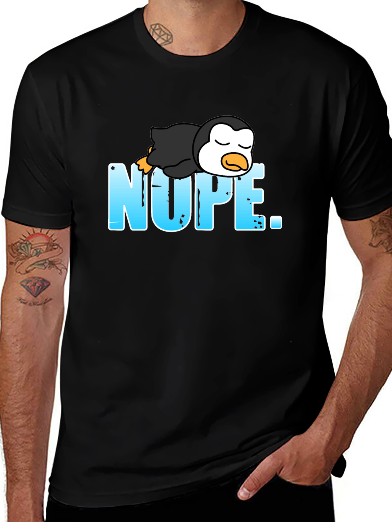 Variant 9 of Nope Penguin Graphic T-Shirt