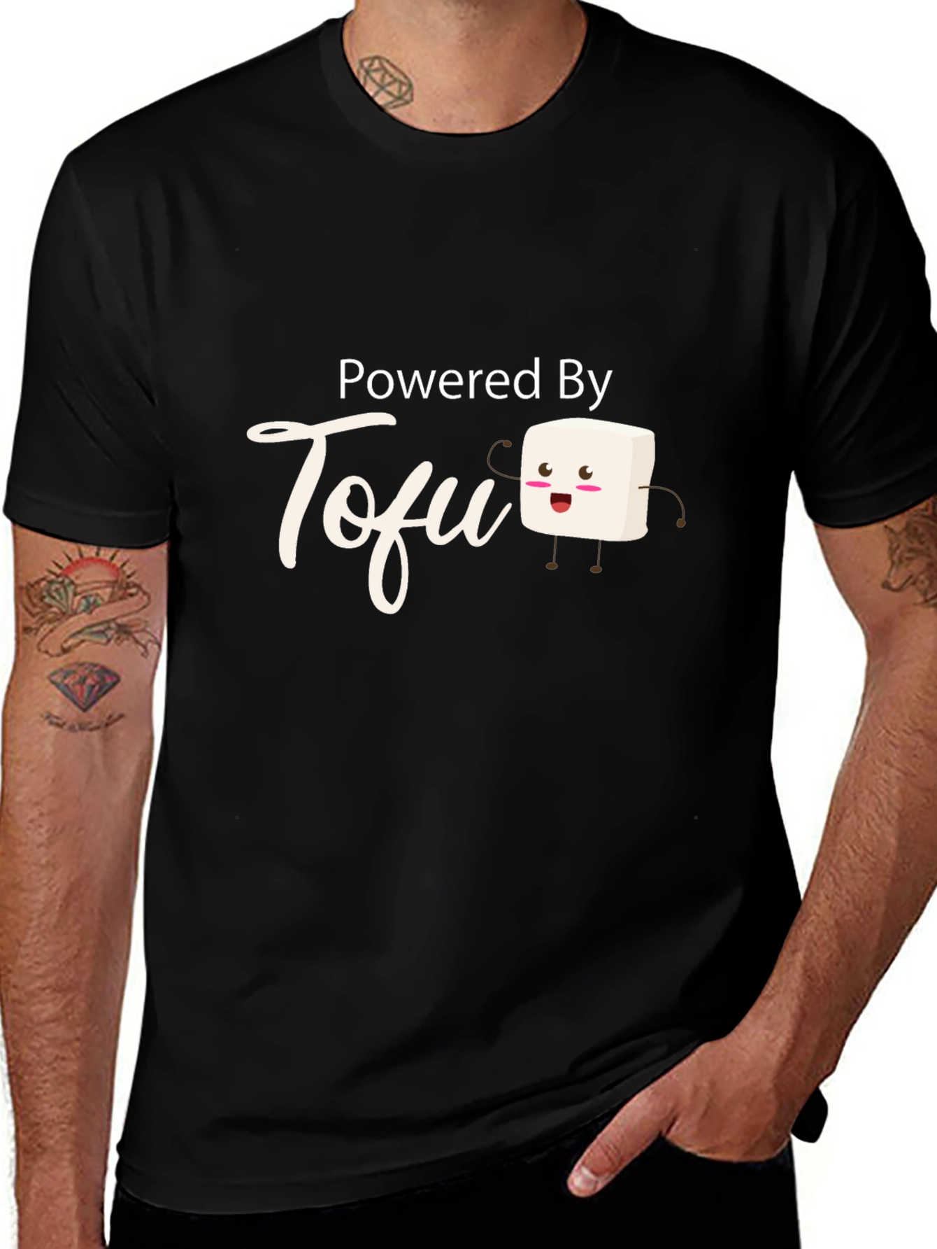 Powered by Tofu Graphic Tee - Black