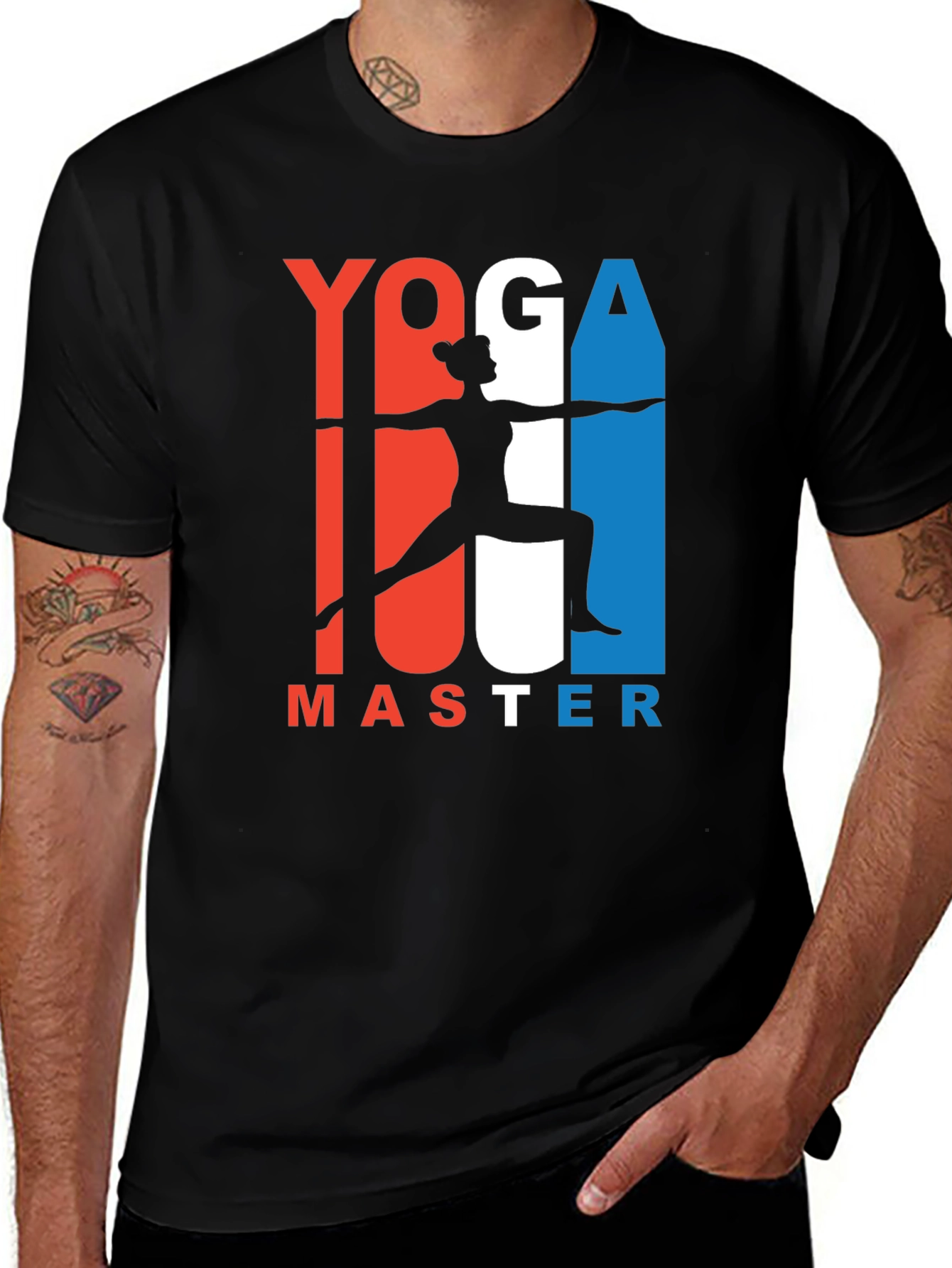 Variant 9 of Yoga Master Graphic Tee - Black