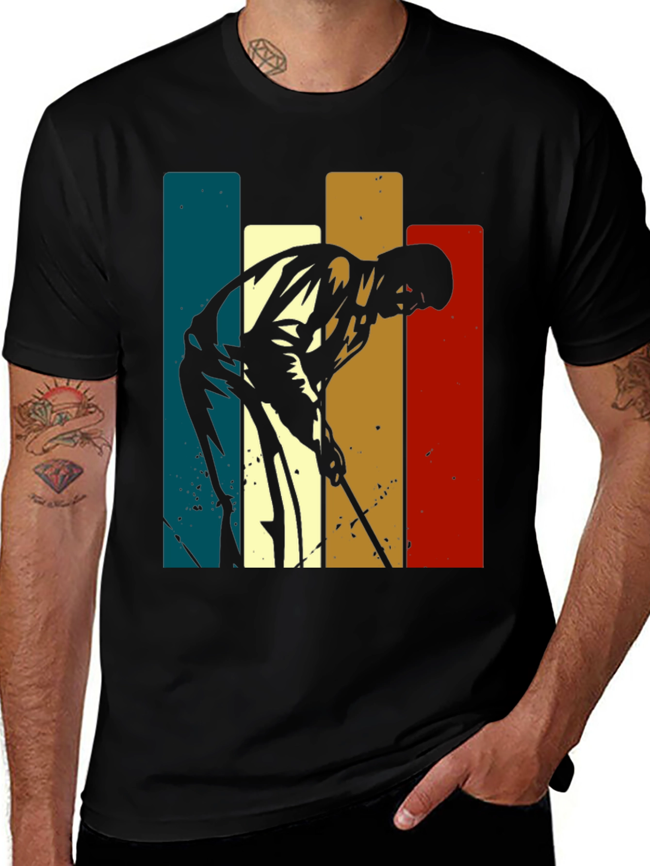 Variant 19 of Retro Golf Player T-Shirt - Vintage Style Tee