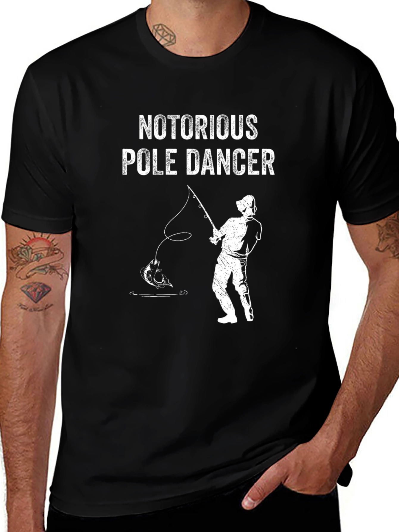 Variant 7 of Notorious Pole Dancer Fishing T-Shirt