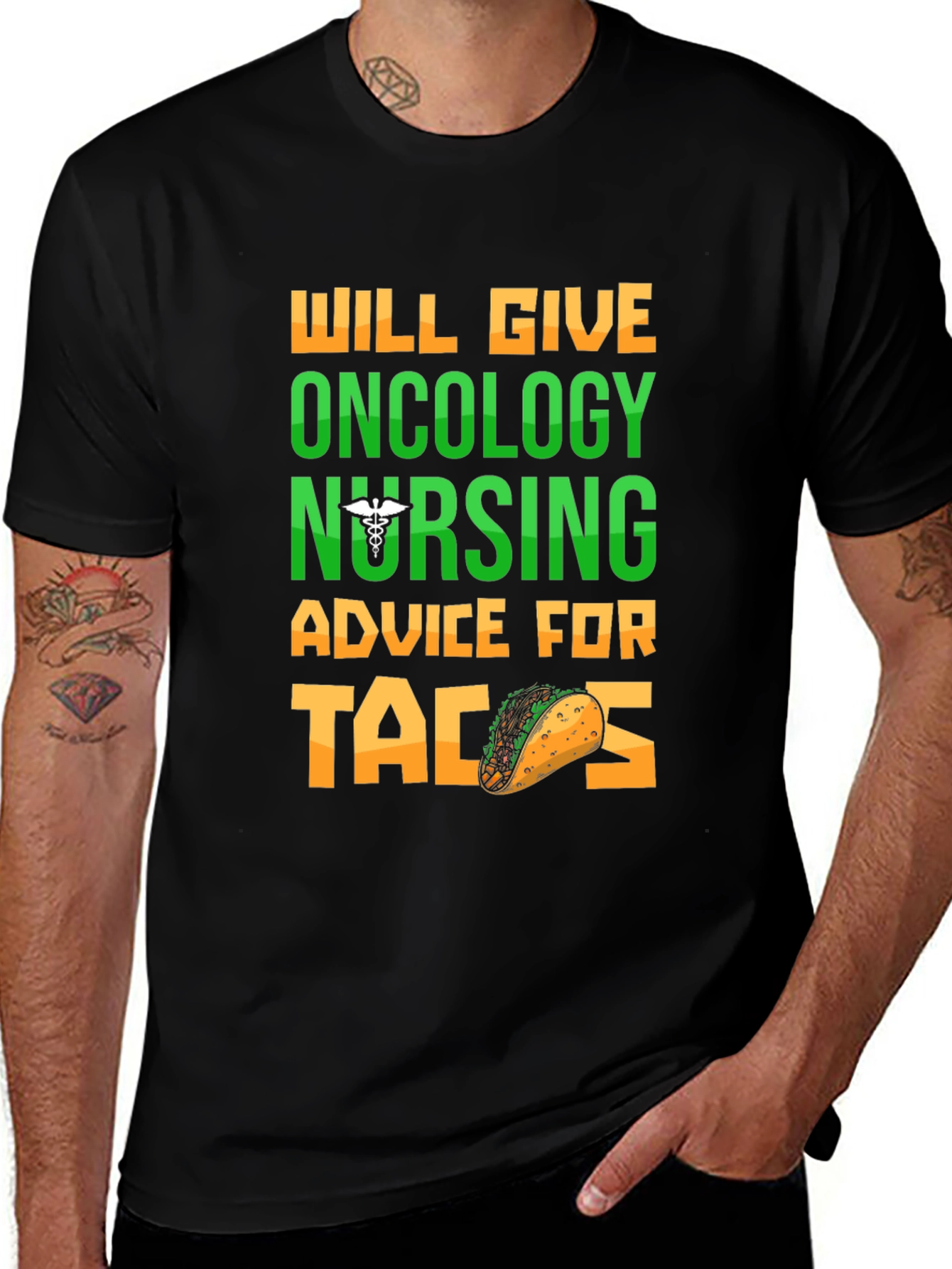 Variant 9 of Oncology Nursing Advice for Tacos Graphic Tee