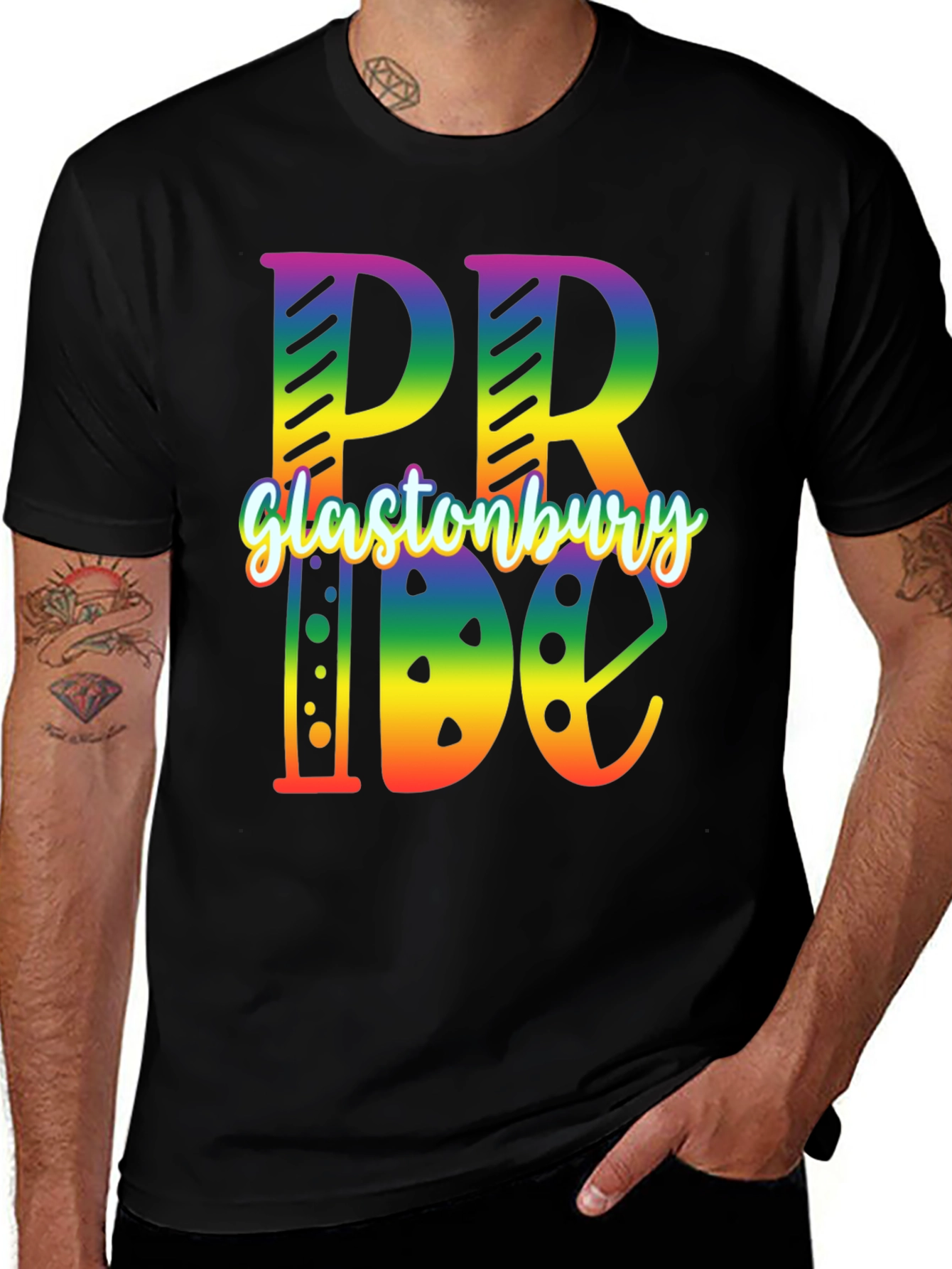 Variant 21 of Glastonbury Pride Rainbow T-Shirt