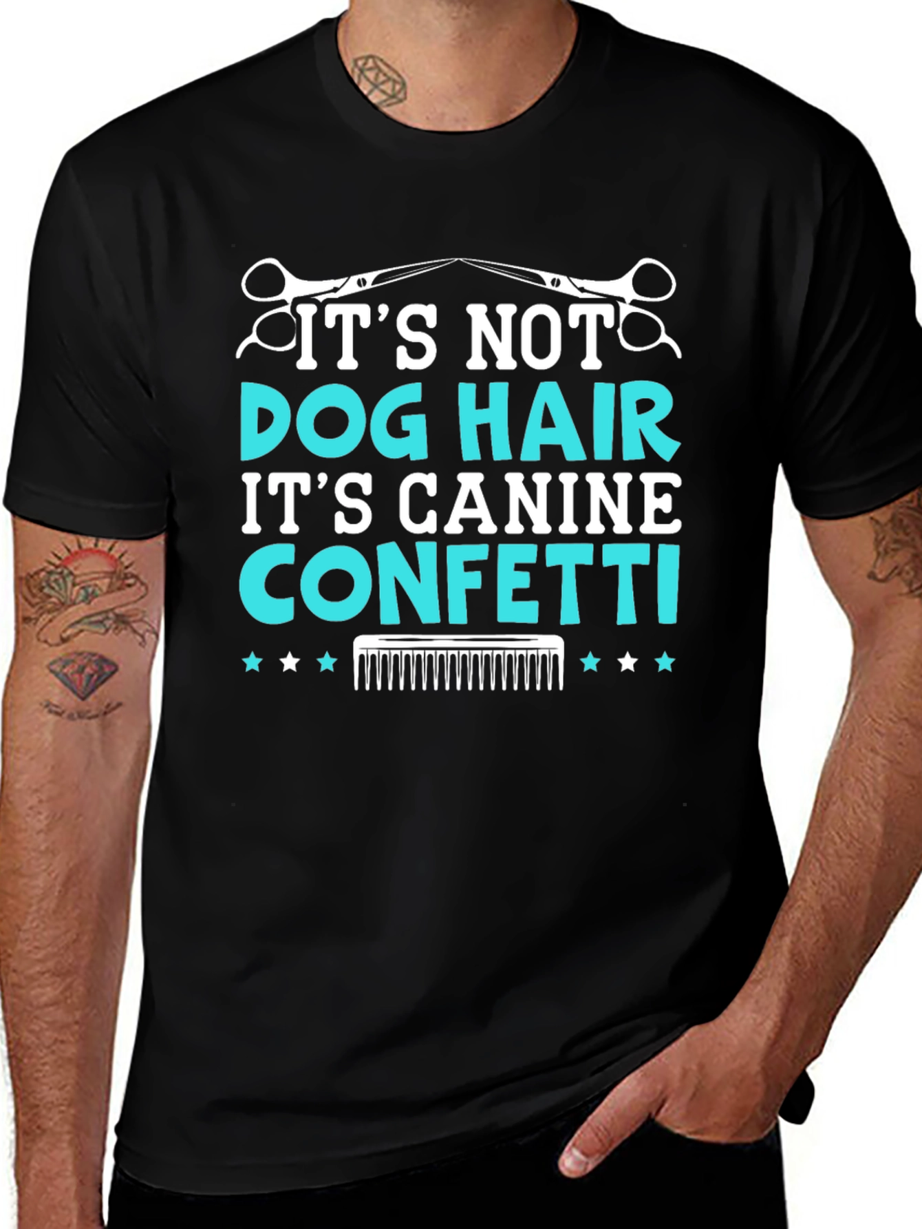 Variant 15 of Canine Confetti T-Shirt - Dog Groomer Apparel