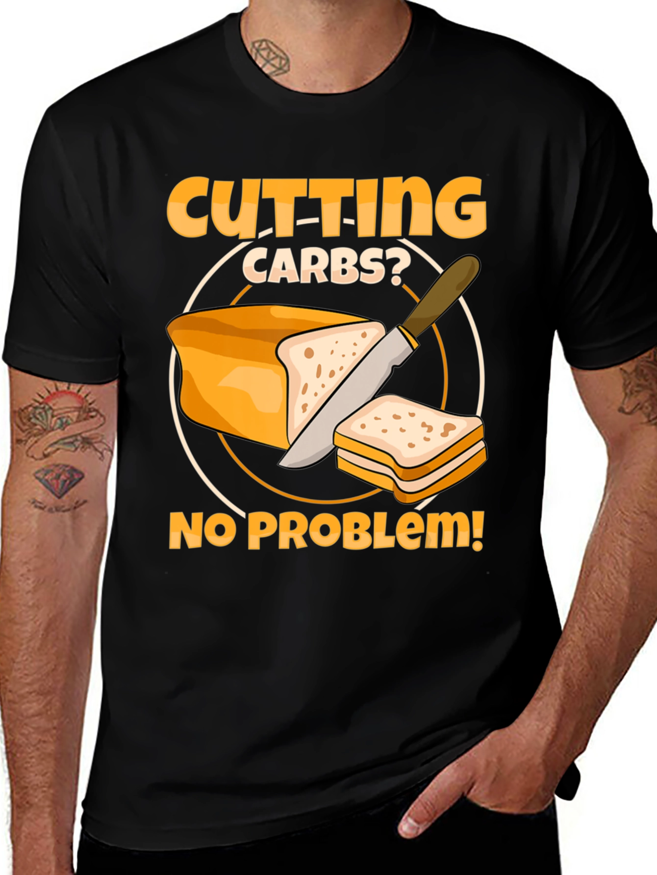 Variant 23 of Cutting Carbs? Funny Diet T-Shirt