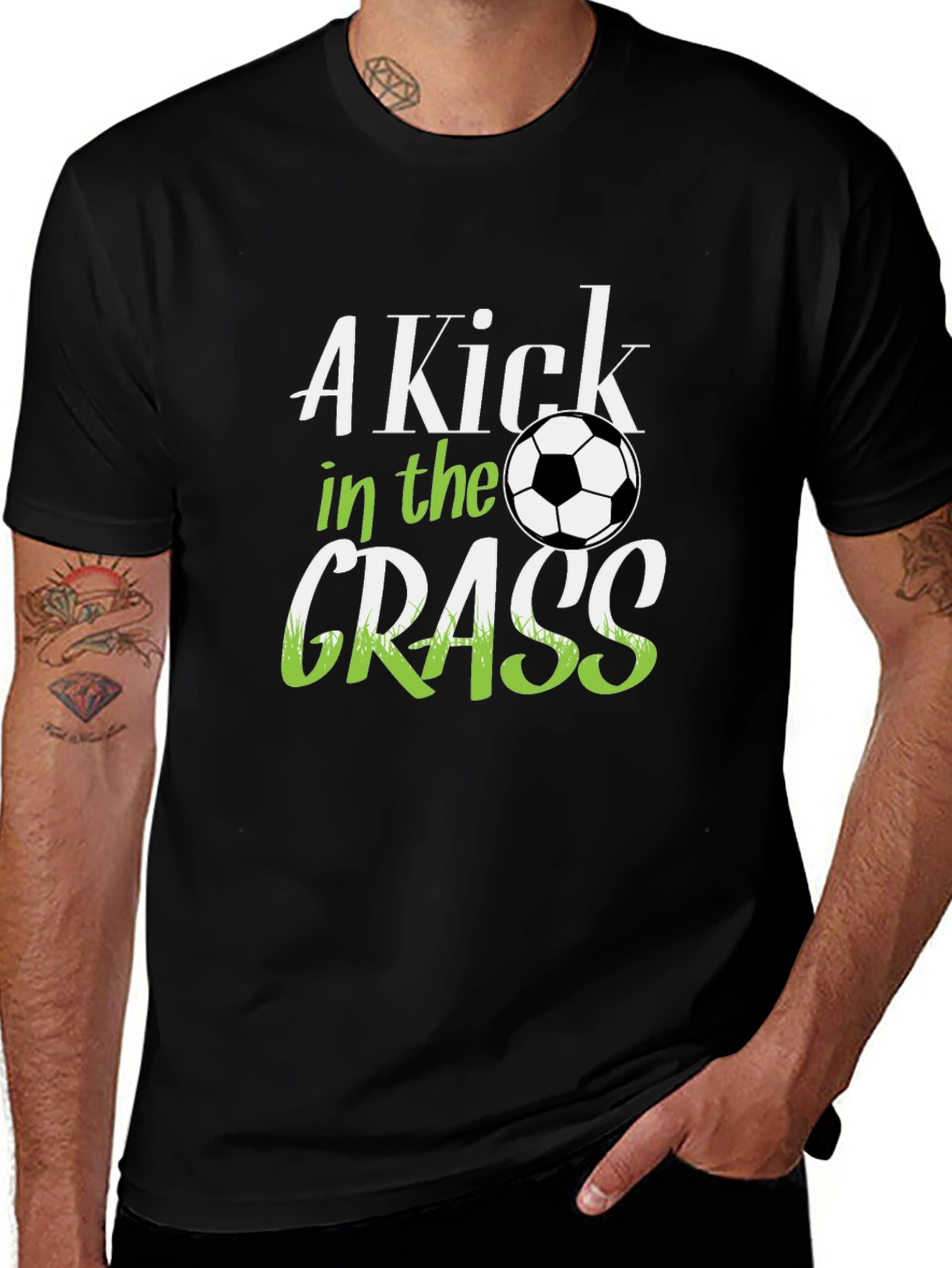 Variant 13 of A Kick in the Grass T-Shirt - Soccer Graphic Tee