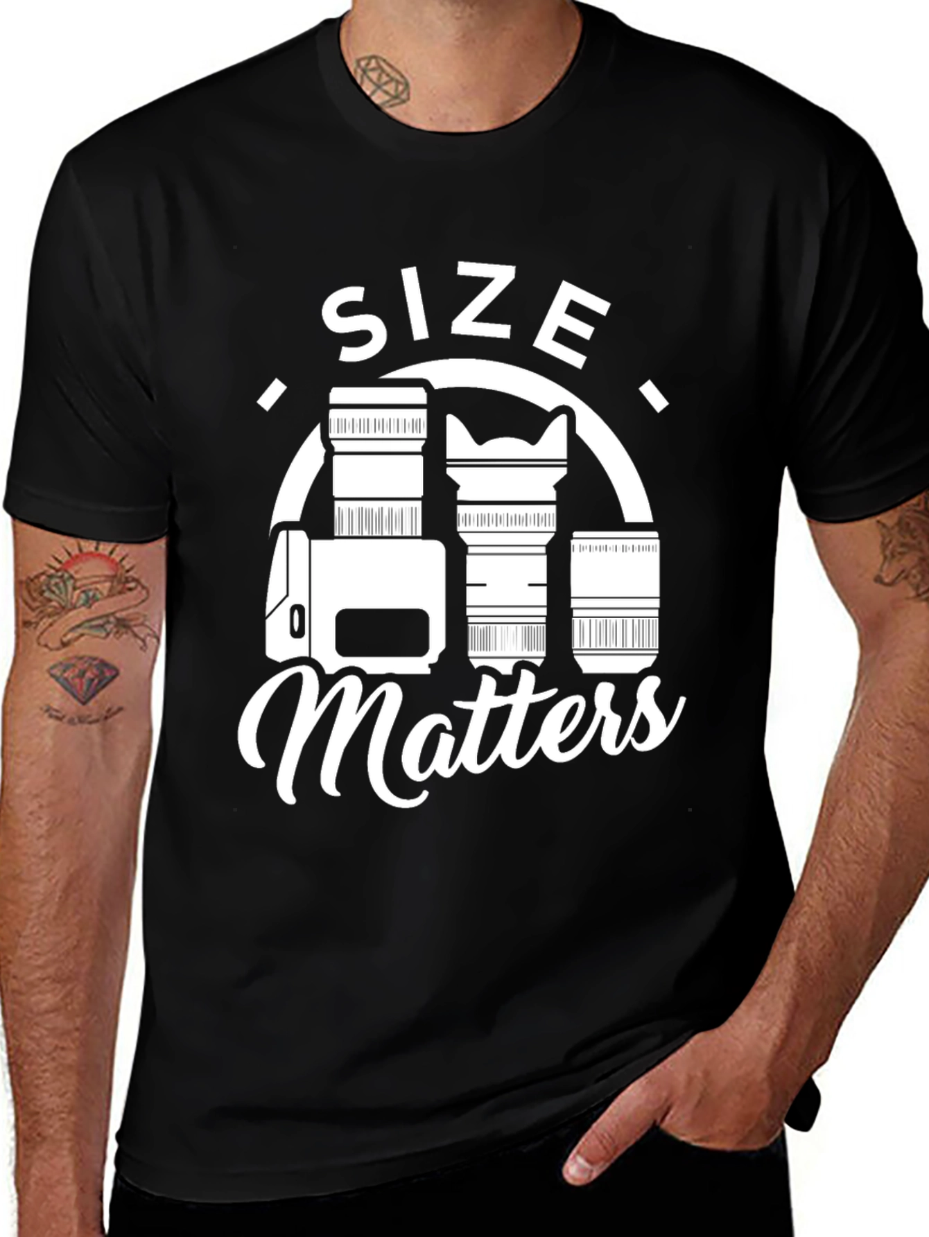 Variant 29 of Size Matters Funny Photographer T-Shirt