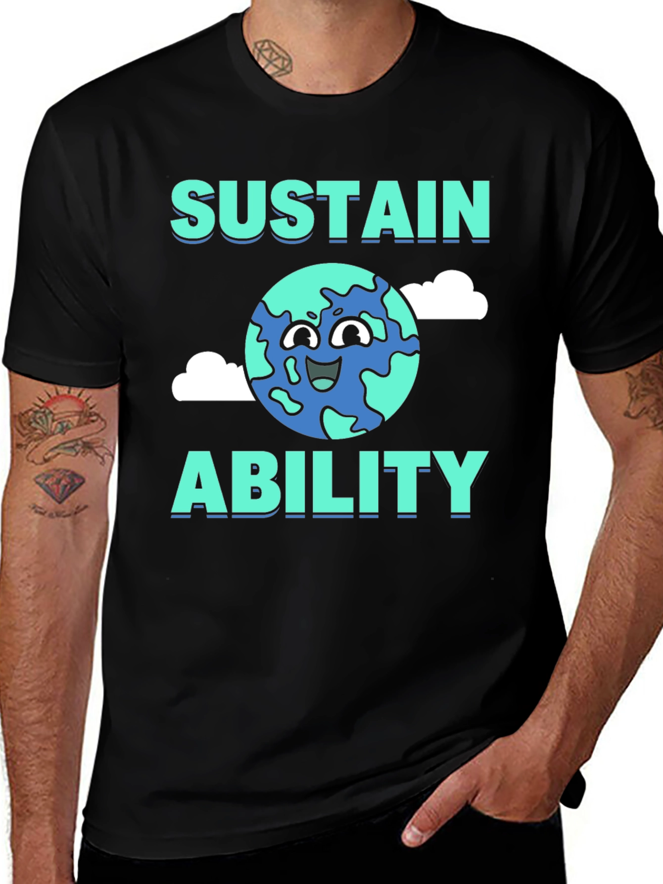 Sustain Ability Earth Graphic T-Shirt