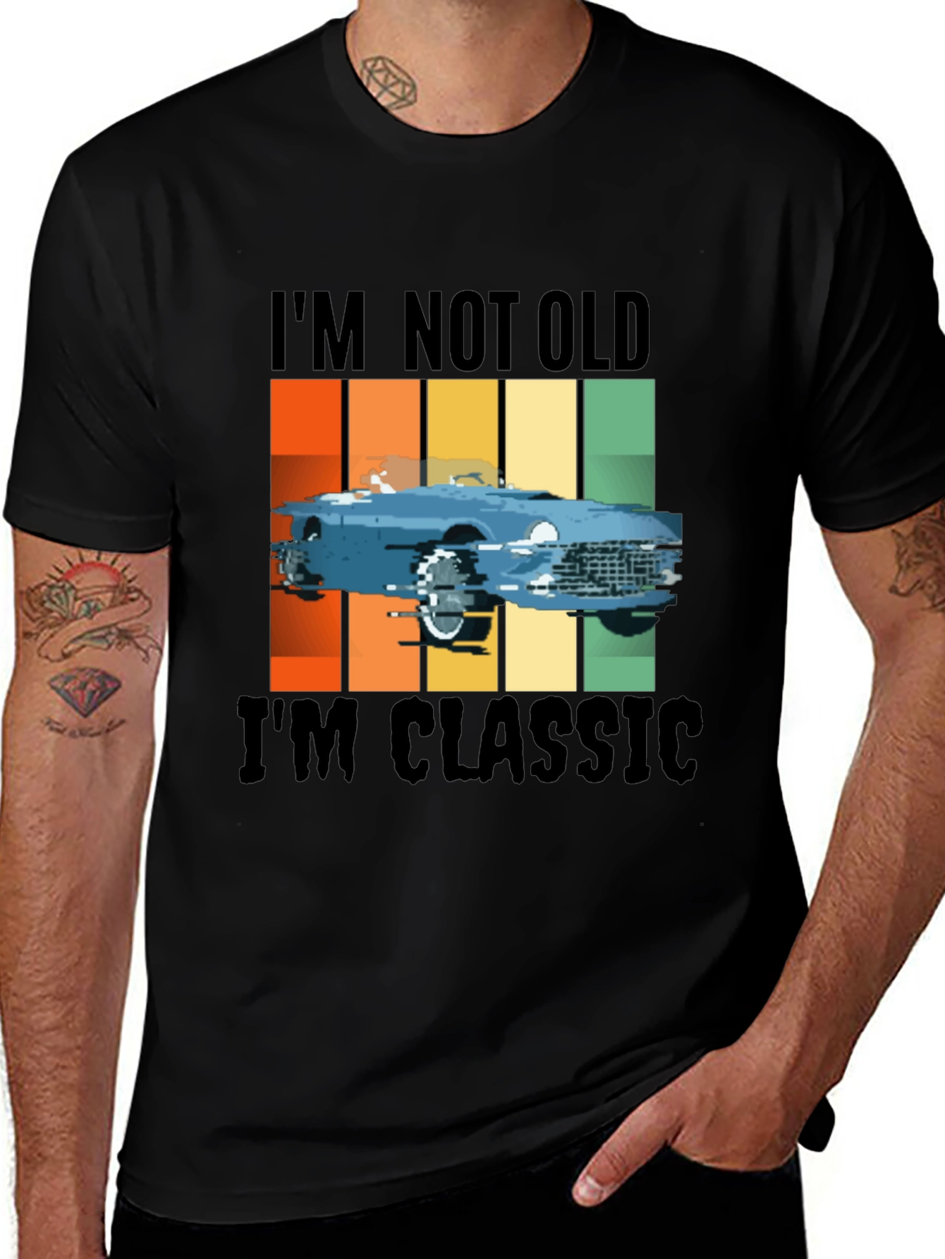 Retro Car T-Shirt - I'm Not Old I'm Classic