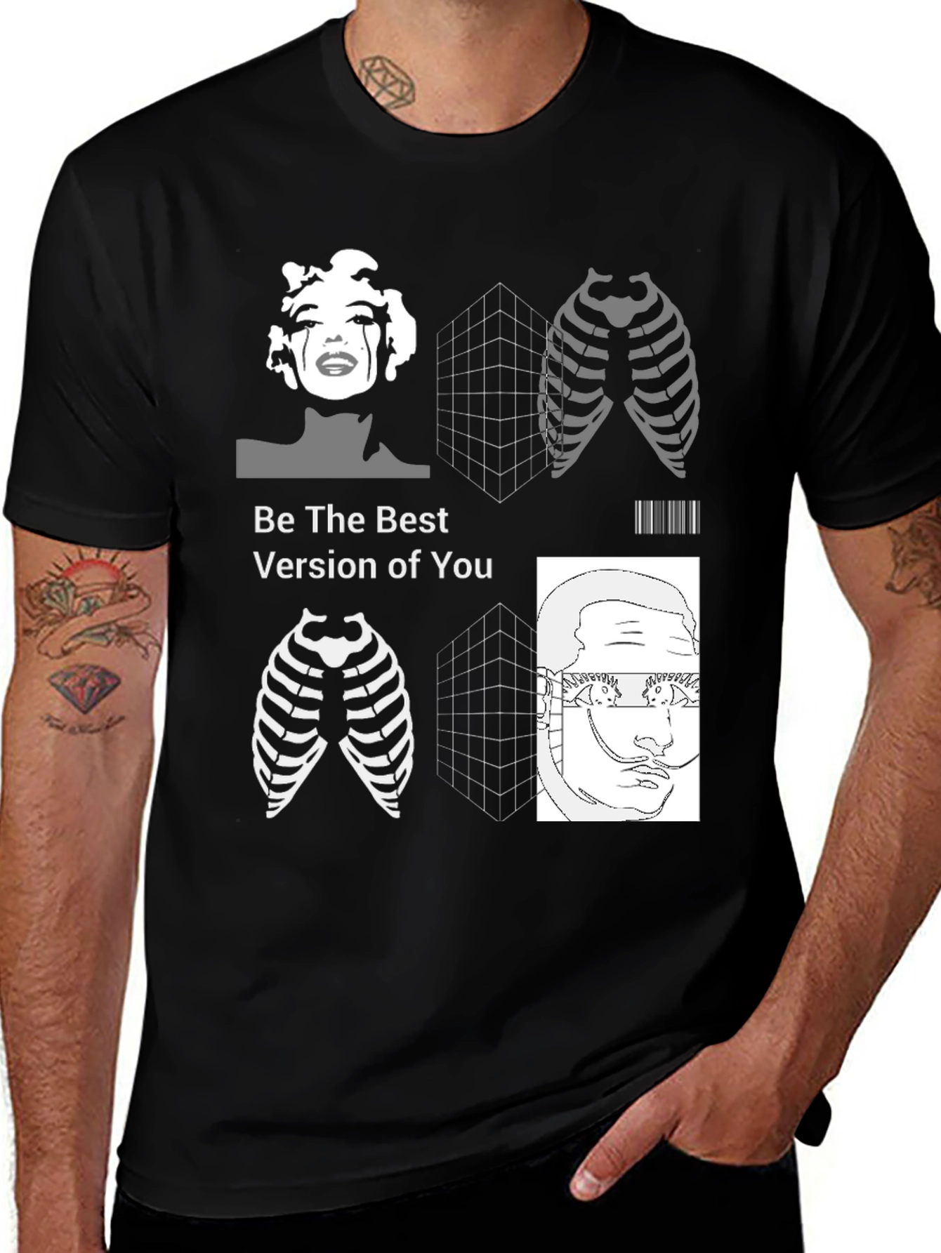 Variant 7 of Unique Graphic Print Tee - Be The Best Version of You