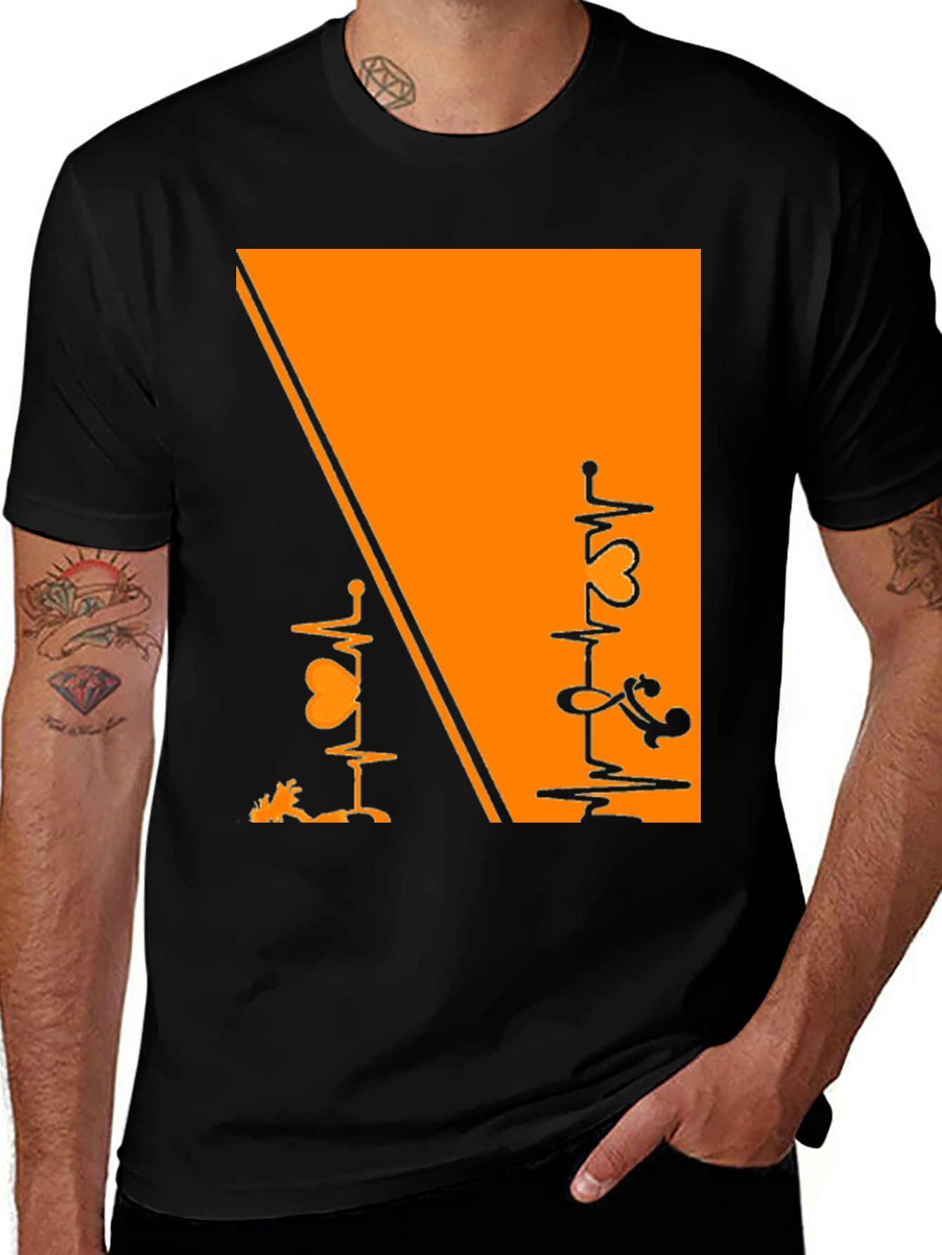 Variant 11 of Heartbeat Music & Love Graphic Tee