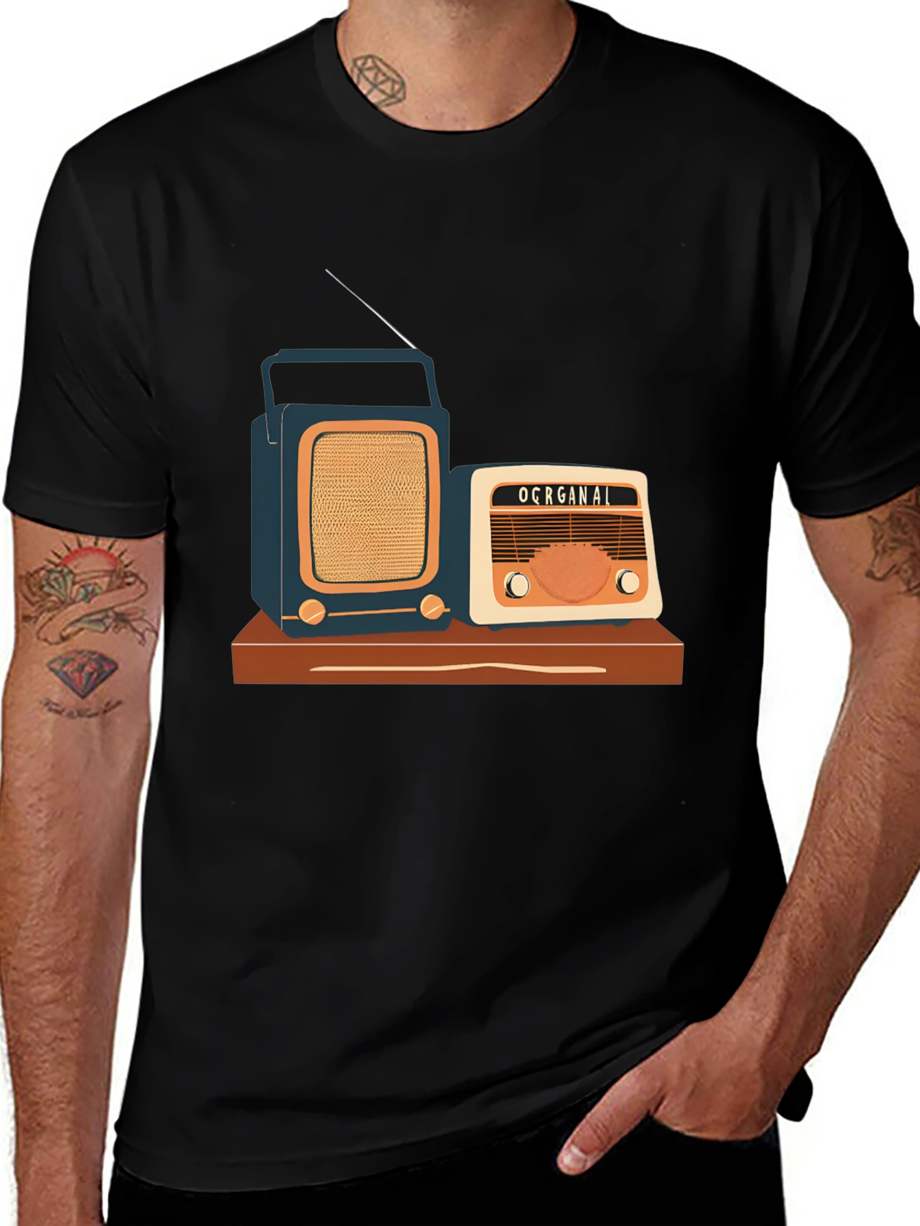 Variant 28 of Vintage Radio Graphic Tee - Retro Style