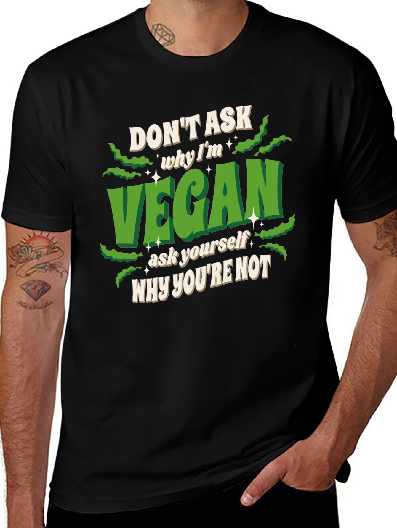 Variant 14 of Vegan Statement T-Shirt - Why You're Not?