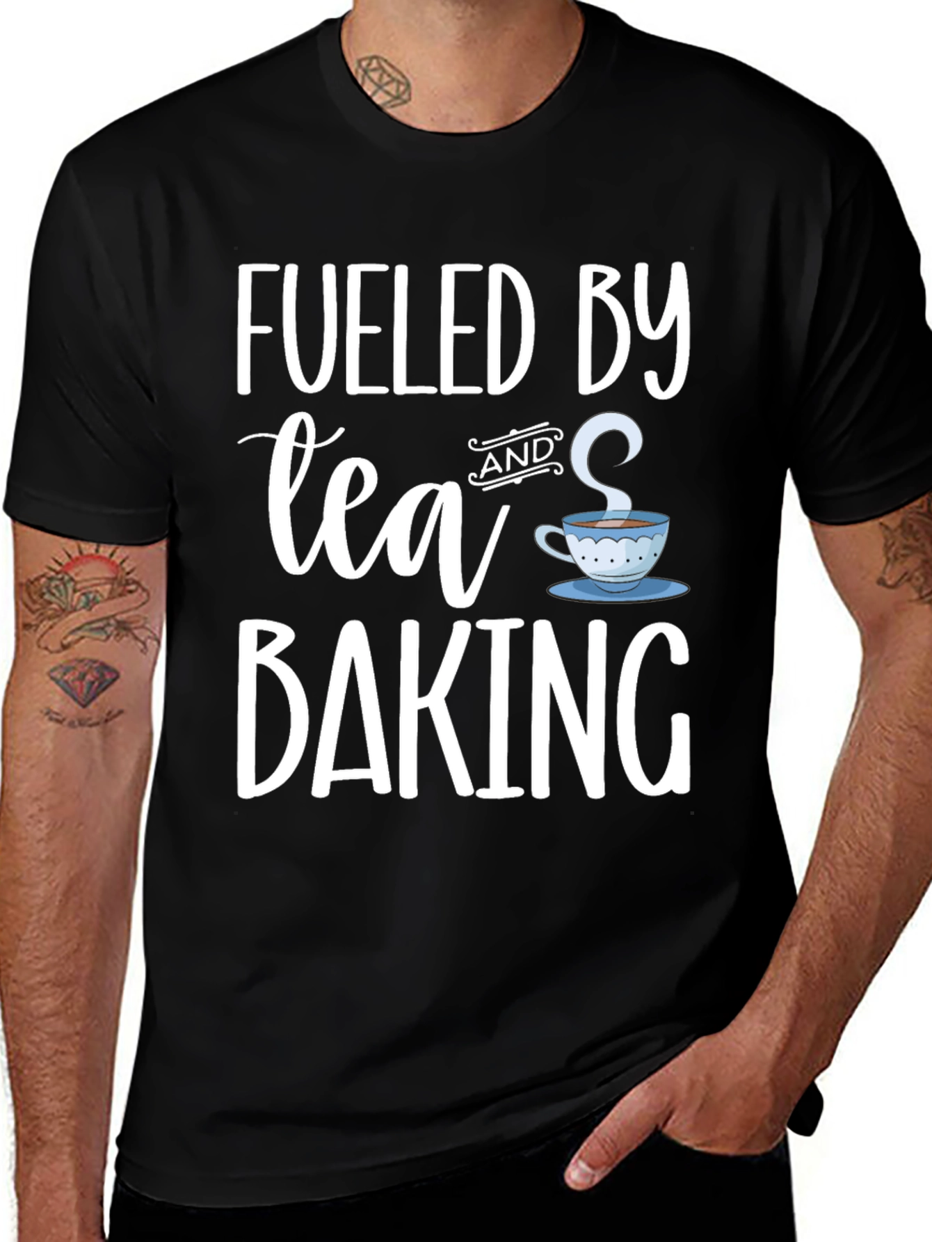 Variant 23 of Fueled By Tea and Baking - Graphic T-Shirt