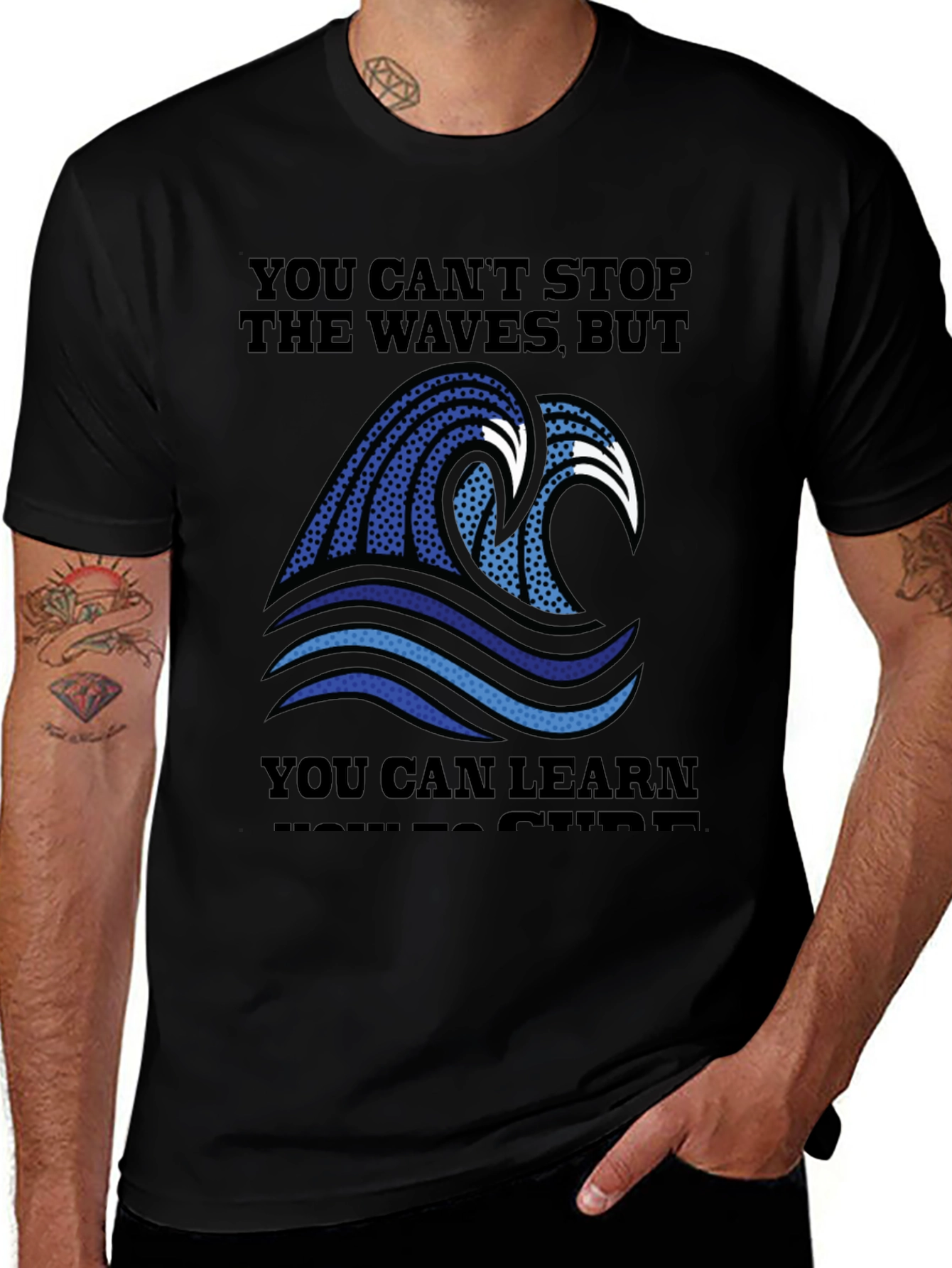 Variant 19 of Wave Graphic T-Shirt - Surf Inspired Design