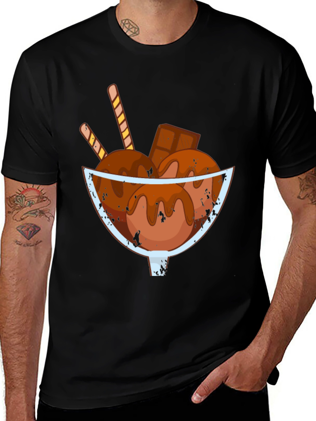 Variant 13 of Chocolate Ice Cream Graphic Tee