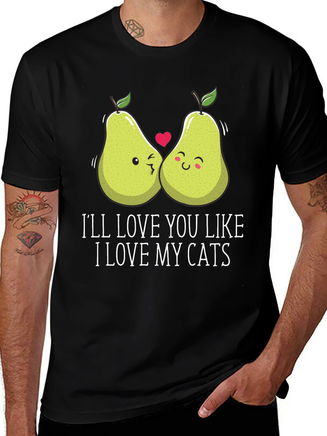 Variant 6 of Funny Pear Love Cats T-Shirt