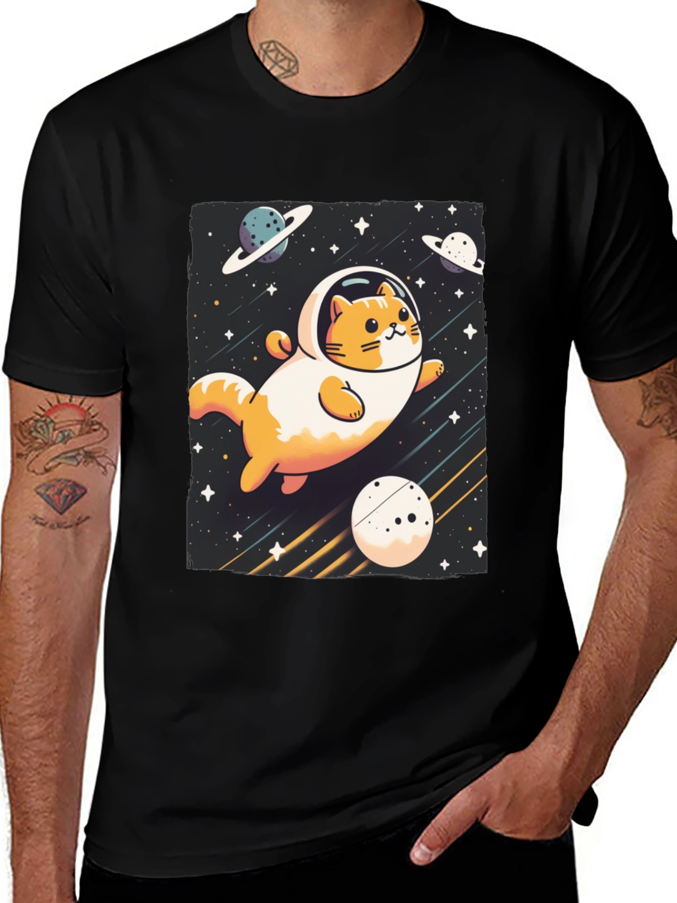 Variant 12 of Space Cat T-Shirt - Galaxy Adventure Tee