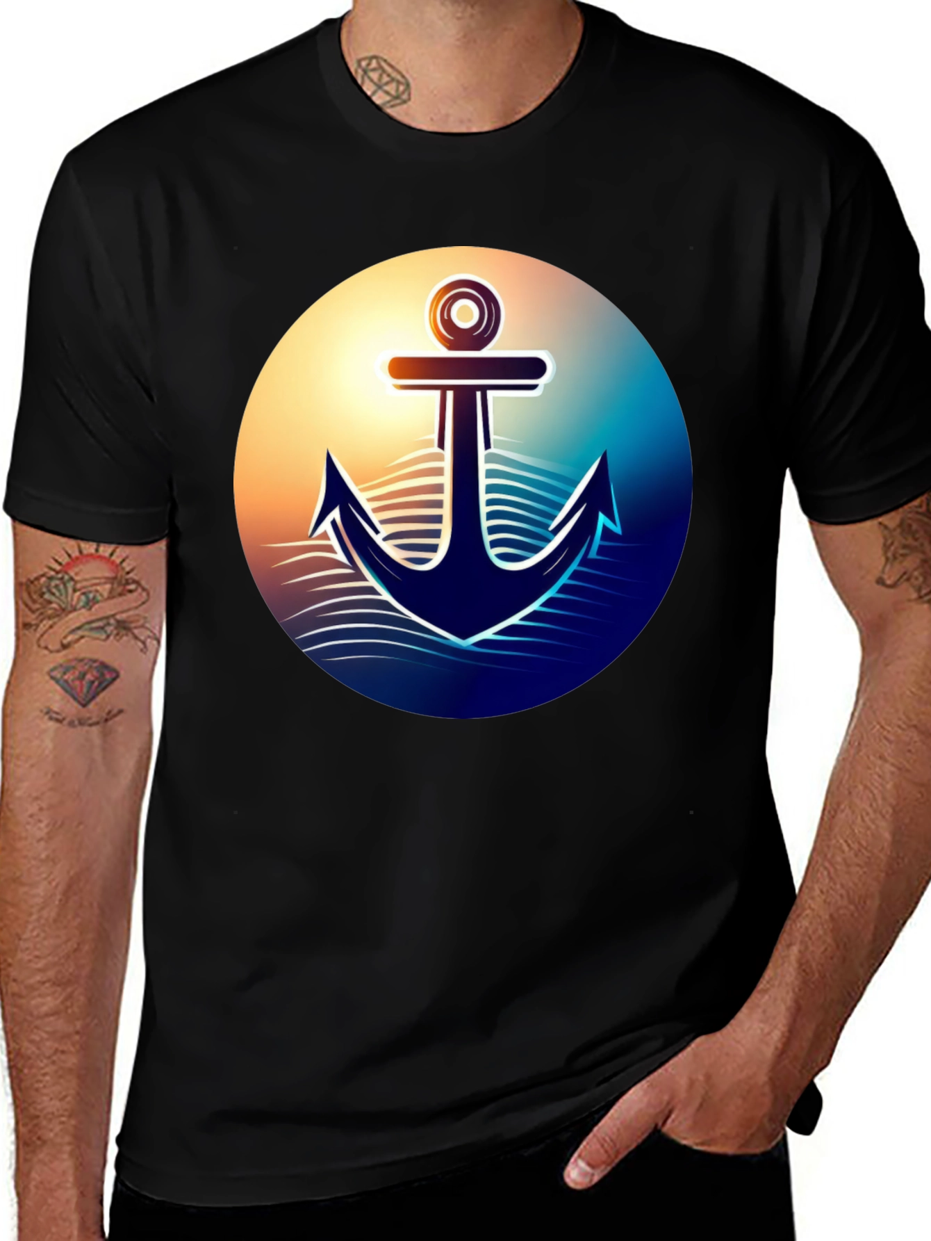 Variant 28 of Nautical Anchor Graphic T-Shirt