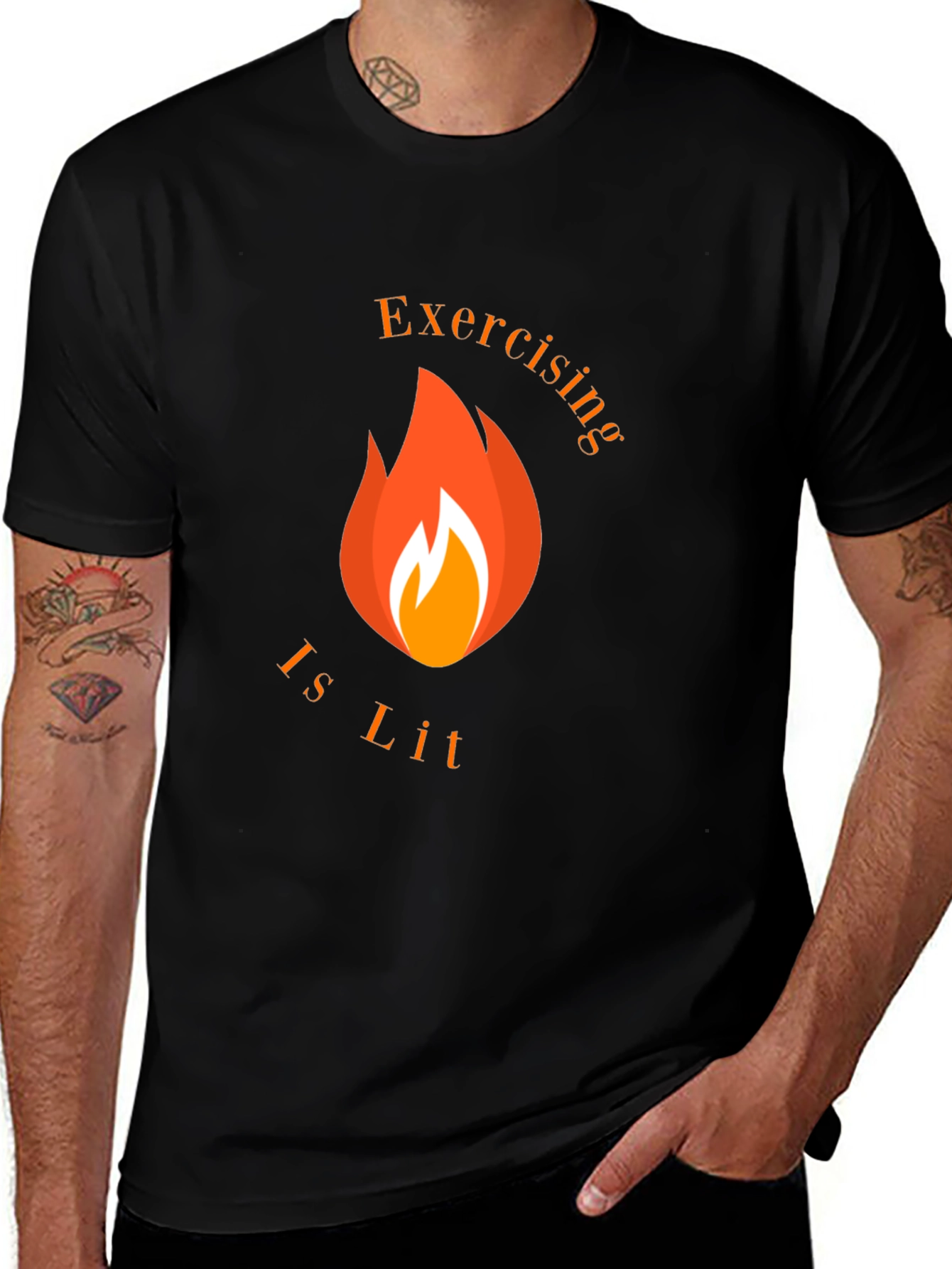 Exercising is Lit Graphic T-Shirt