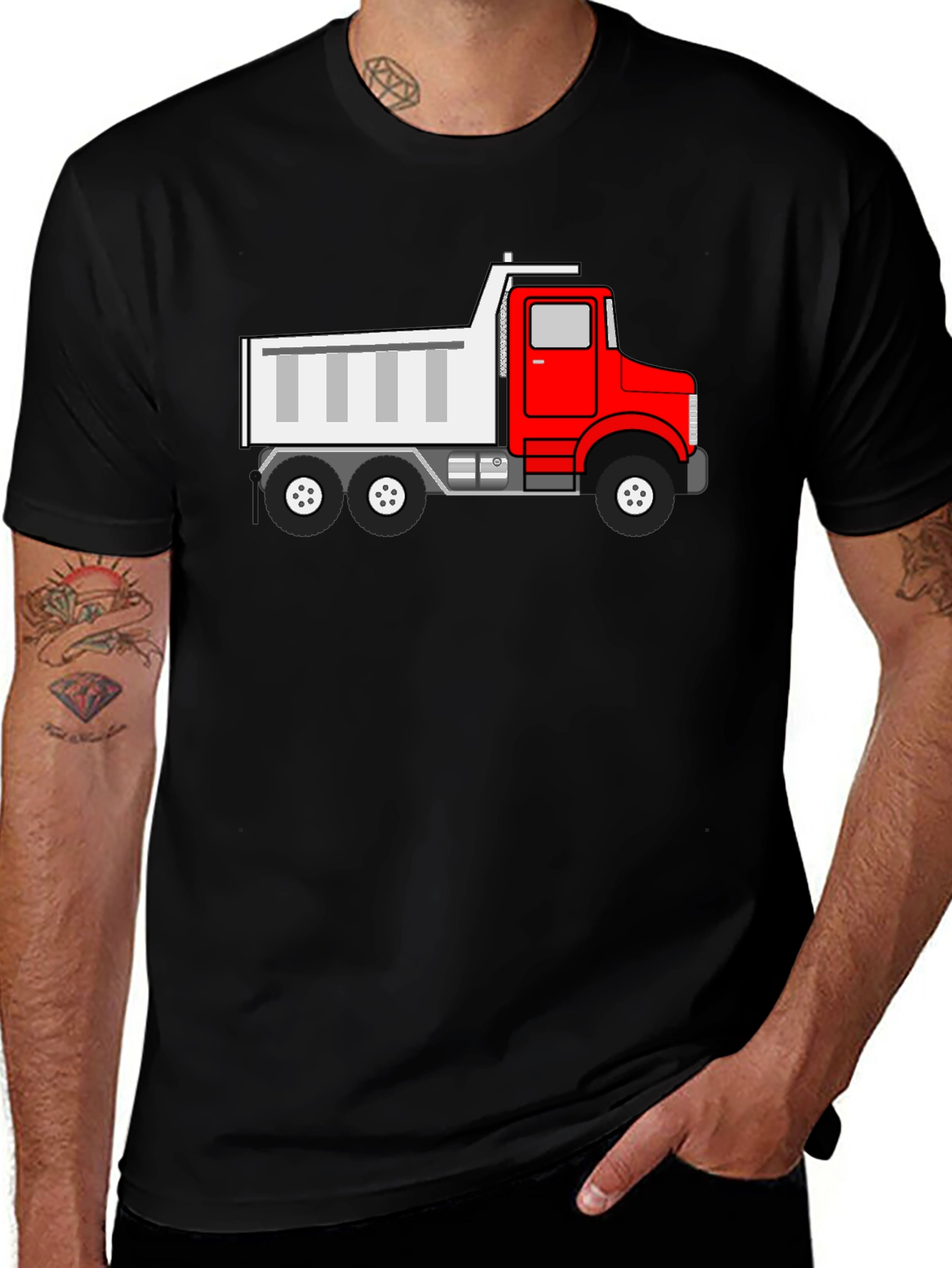 Variant 8 of Cartoon Dump Truck Graphic Tee