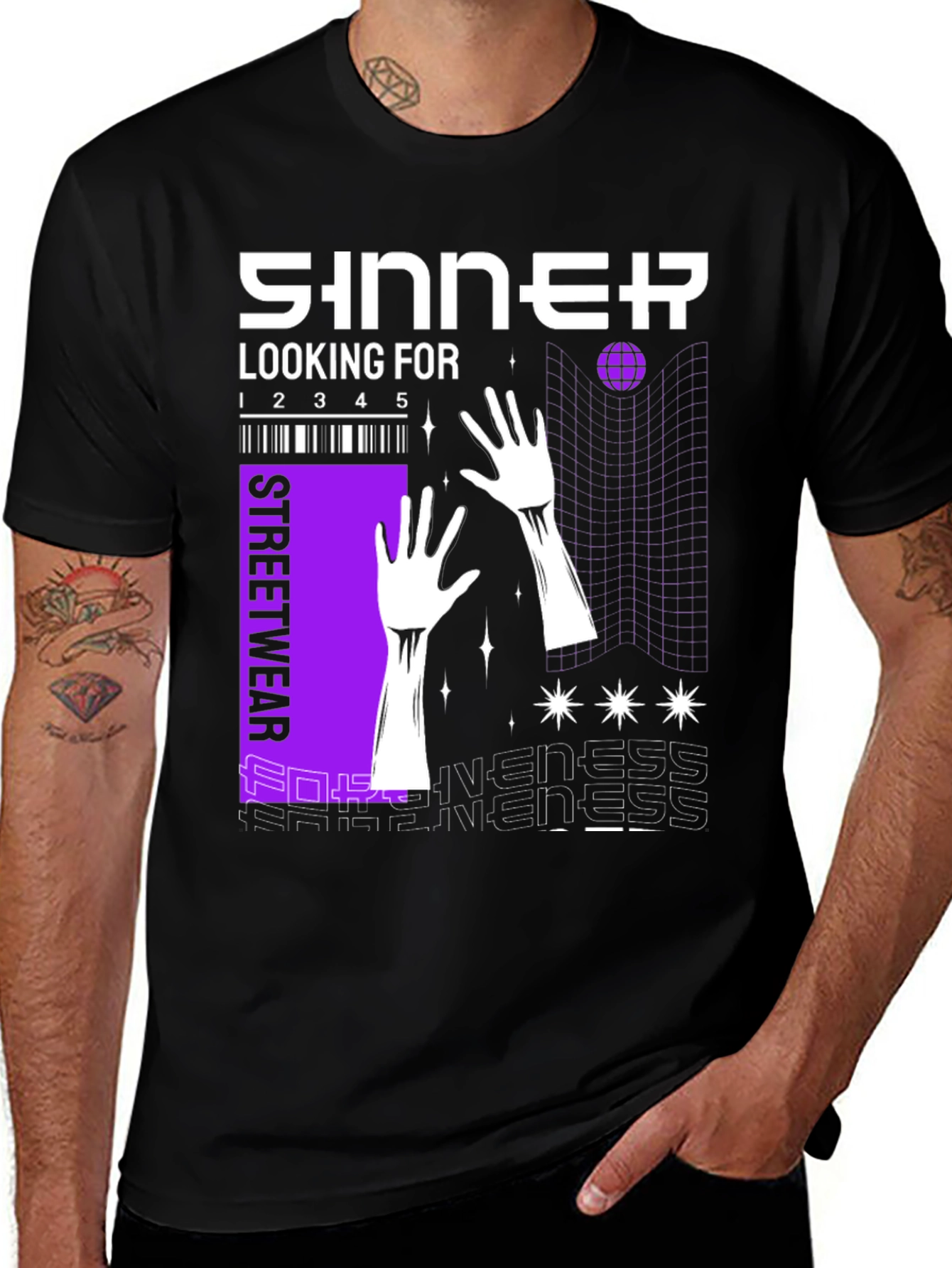 Variant 2 of Sinner Streetwear T-Shirt - Modern Graphic Tee