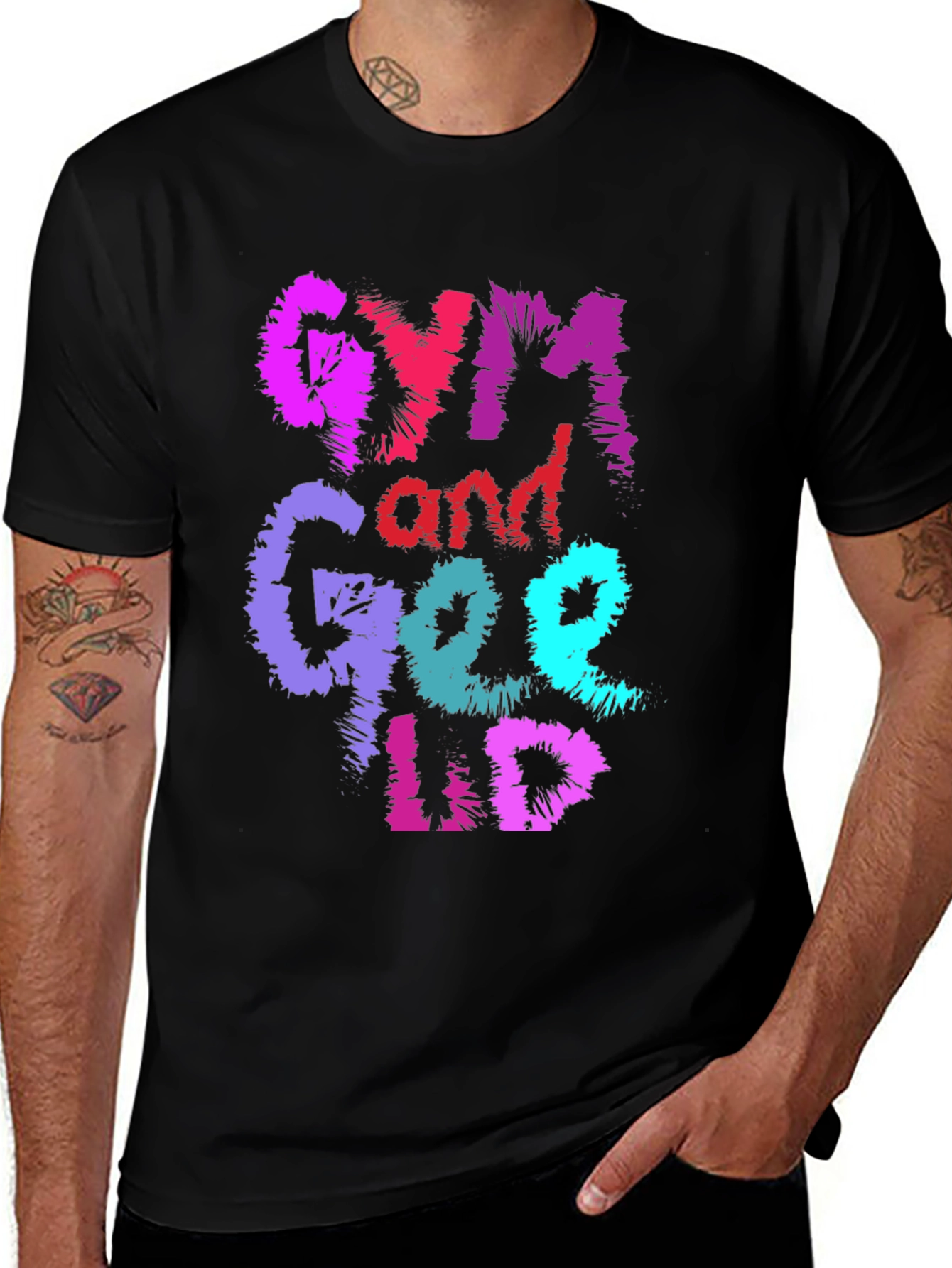 Variant 23 of Gym and Gee Up T-Shirt - Colorful Graphic Tee