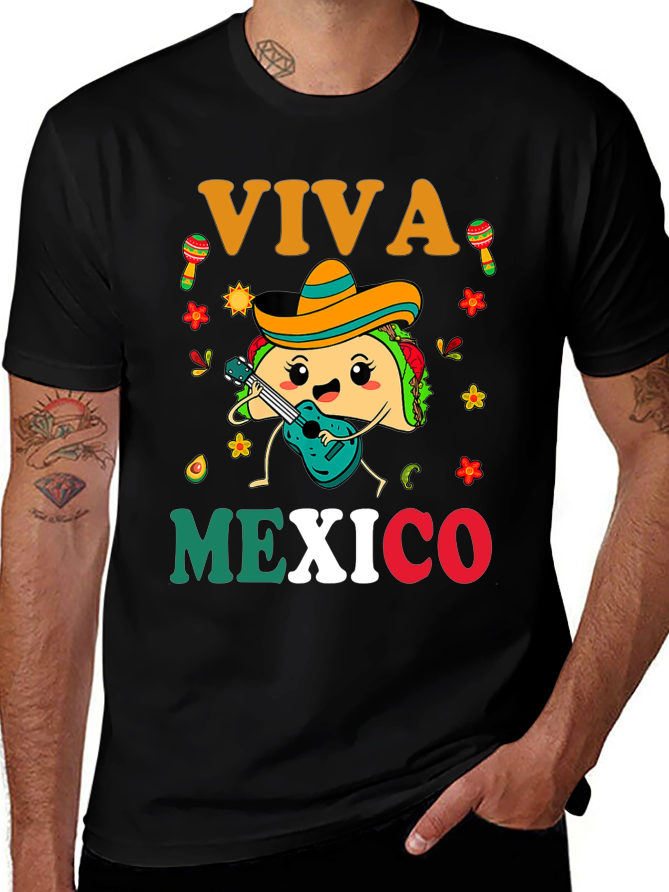Variant 24 of Viva Mexico Taco T-Shirt