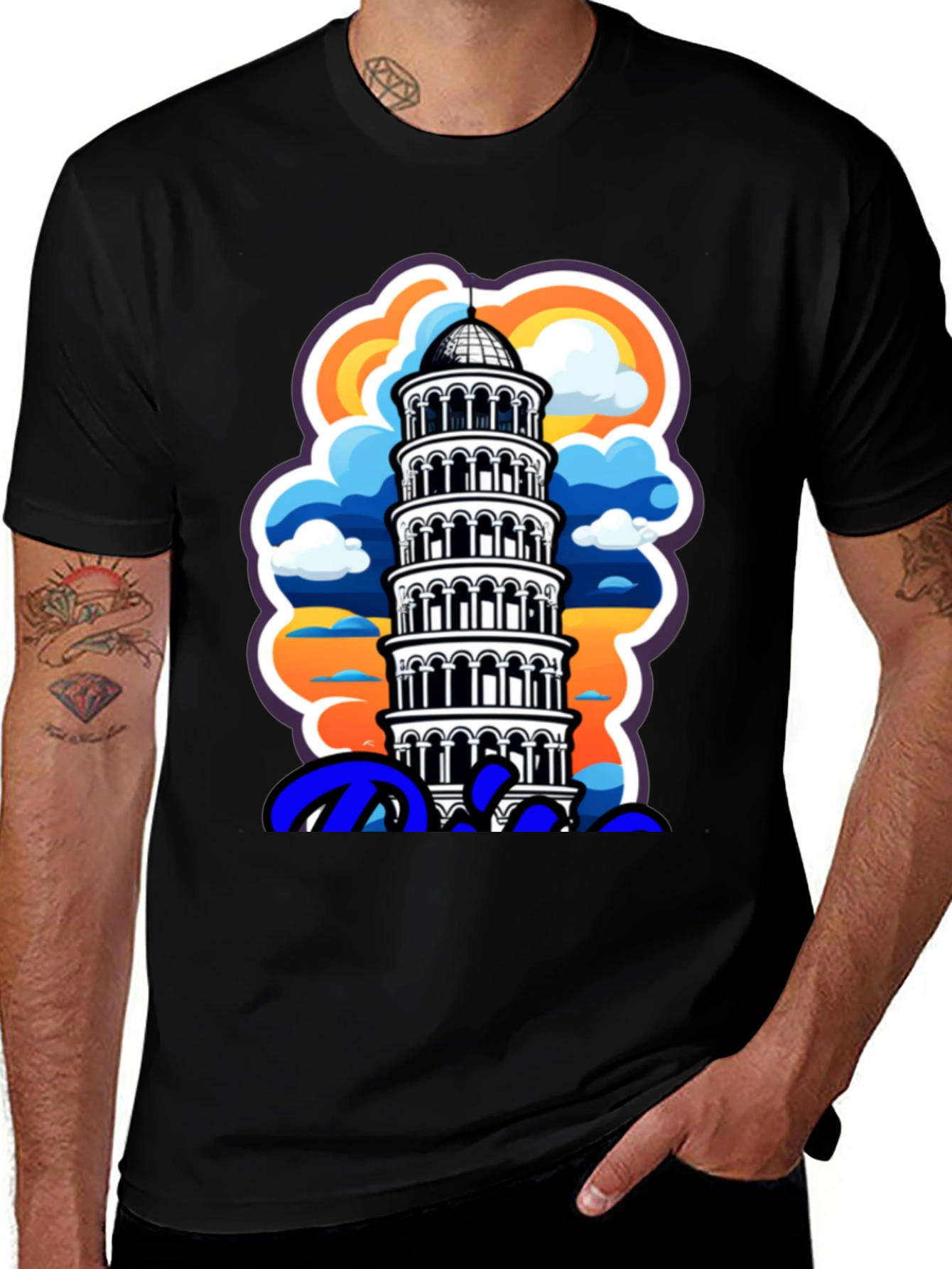 Variant 2 of Leaning Tower of Pisa Graphic Tee