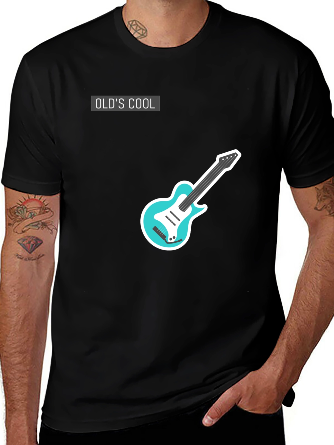 Variant 16 of Old's Cool Guitar T-Shirt