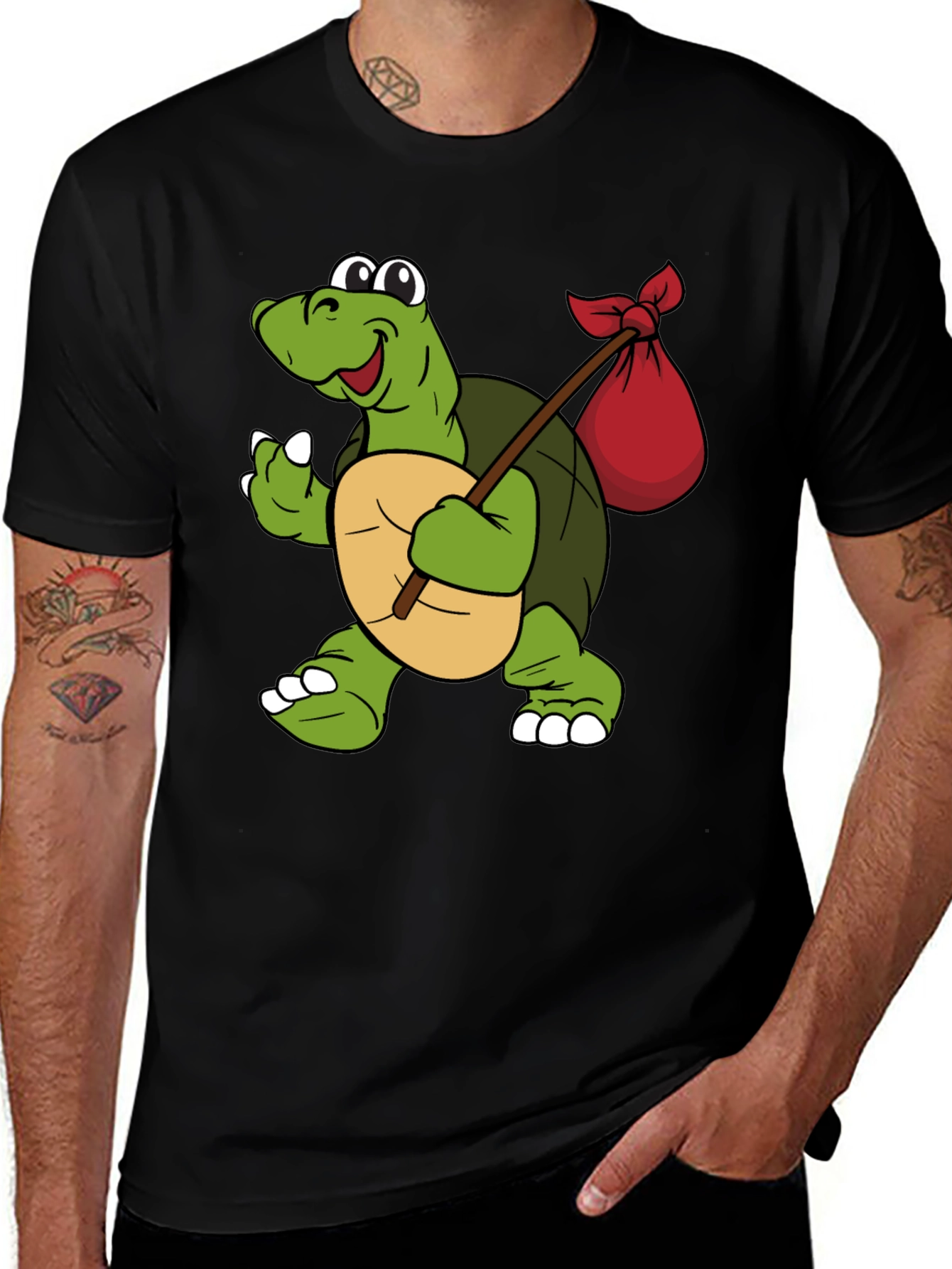 Turtle Traveler Graphic Tee -  Whimsical Adventure Design