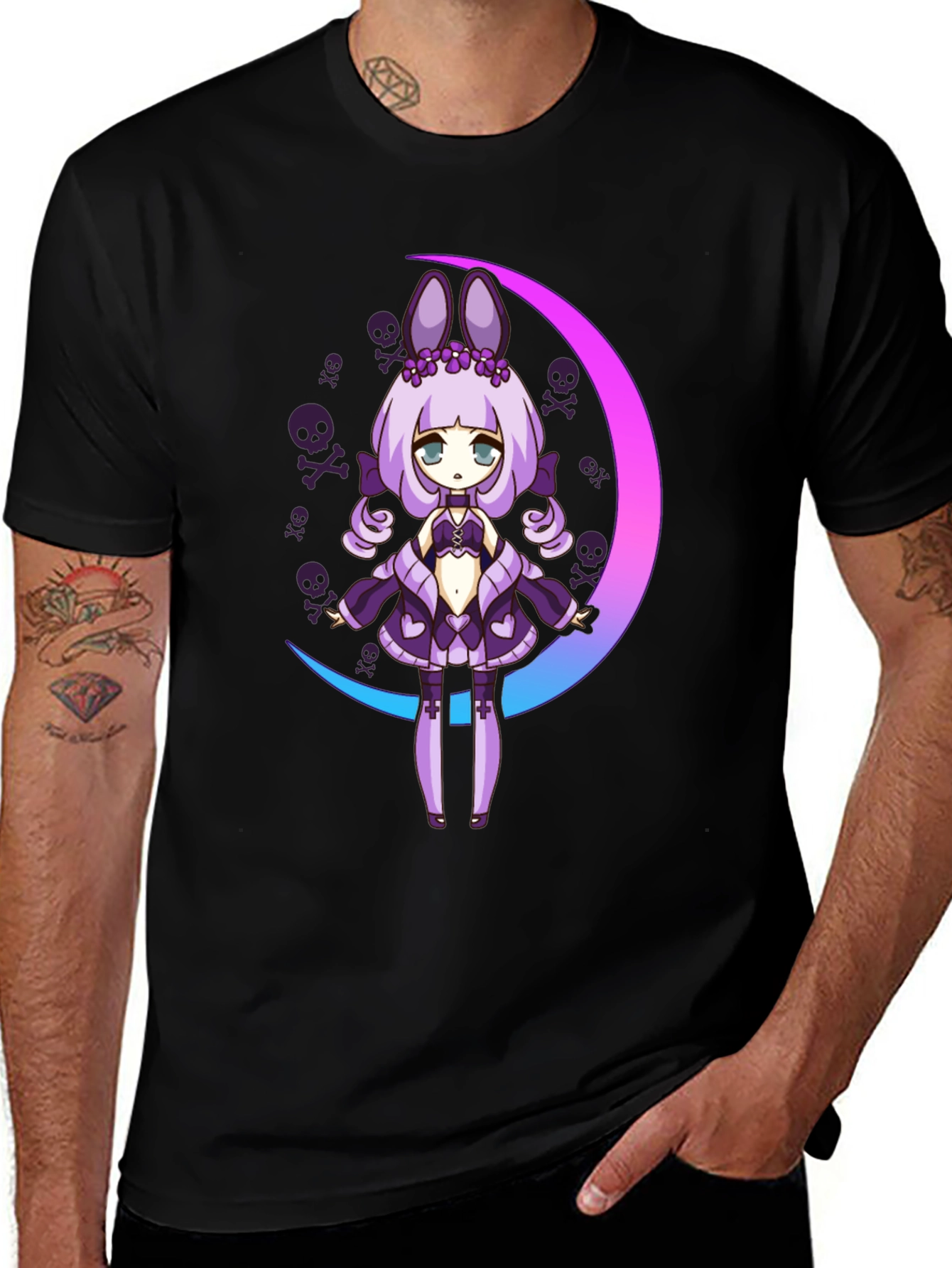 Variant 10 of Gothic Anime Girl T-Shirt