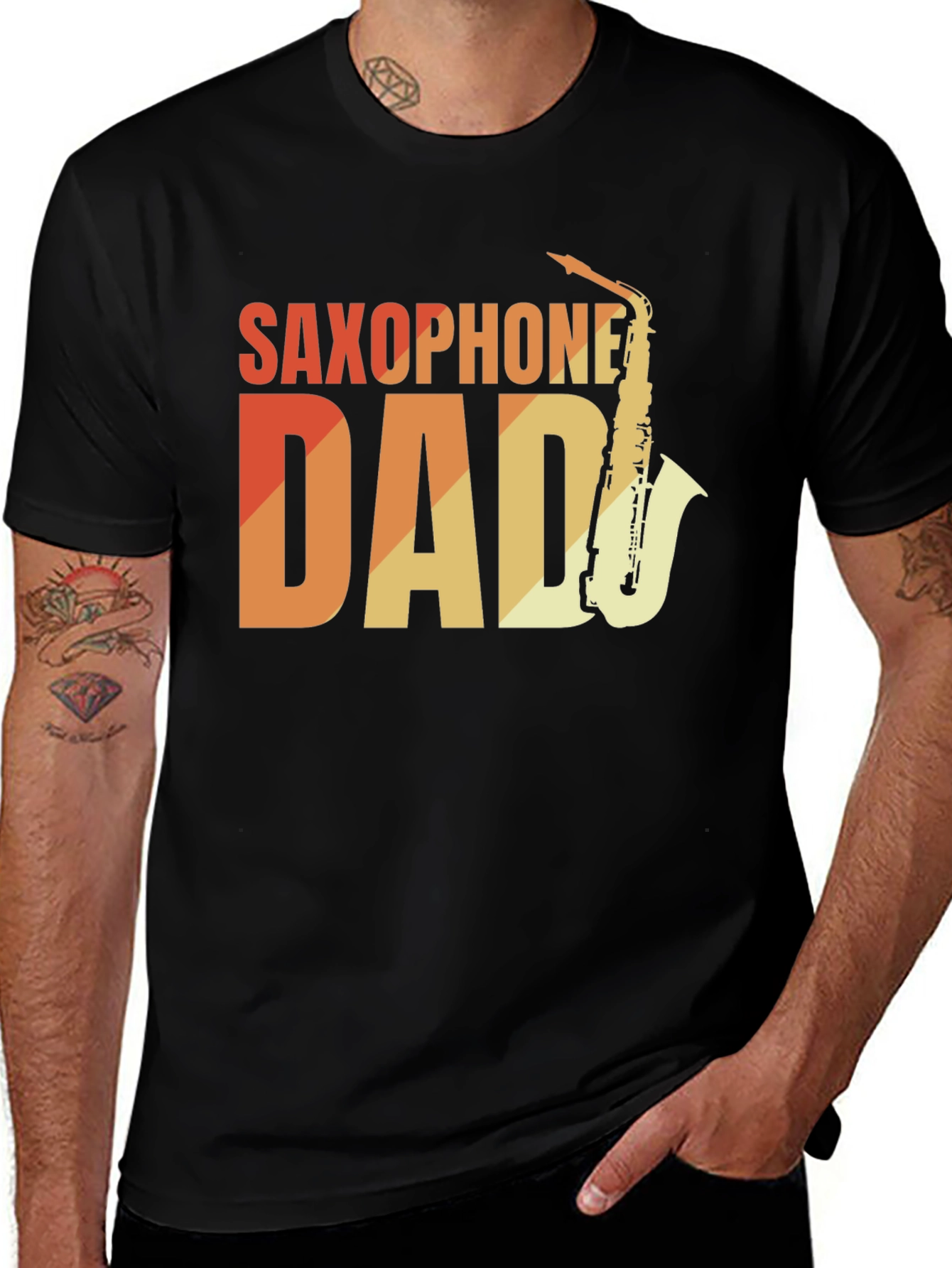 Variant 16 of Saxophone Dad T-Shirt - Musician Father's Day Gift
