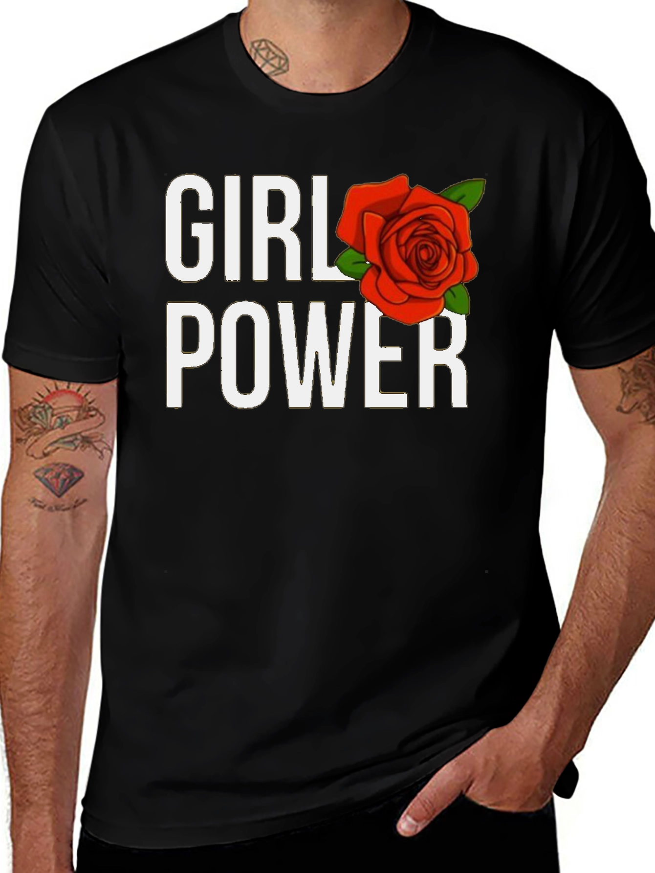 Variant 21 of Girl Power Rose Graphic T-Shirt