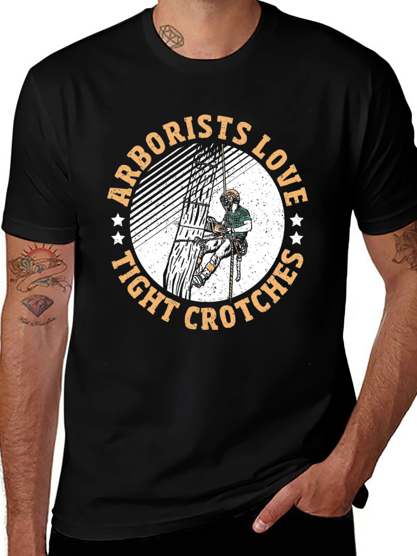 Variant 29 of Arborists Love Tight Crotches T-Shirt Funny Tree Climber Shirt