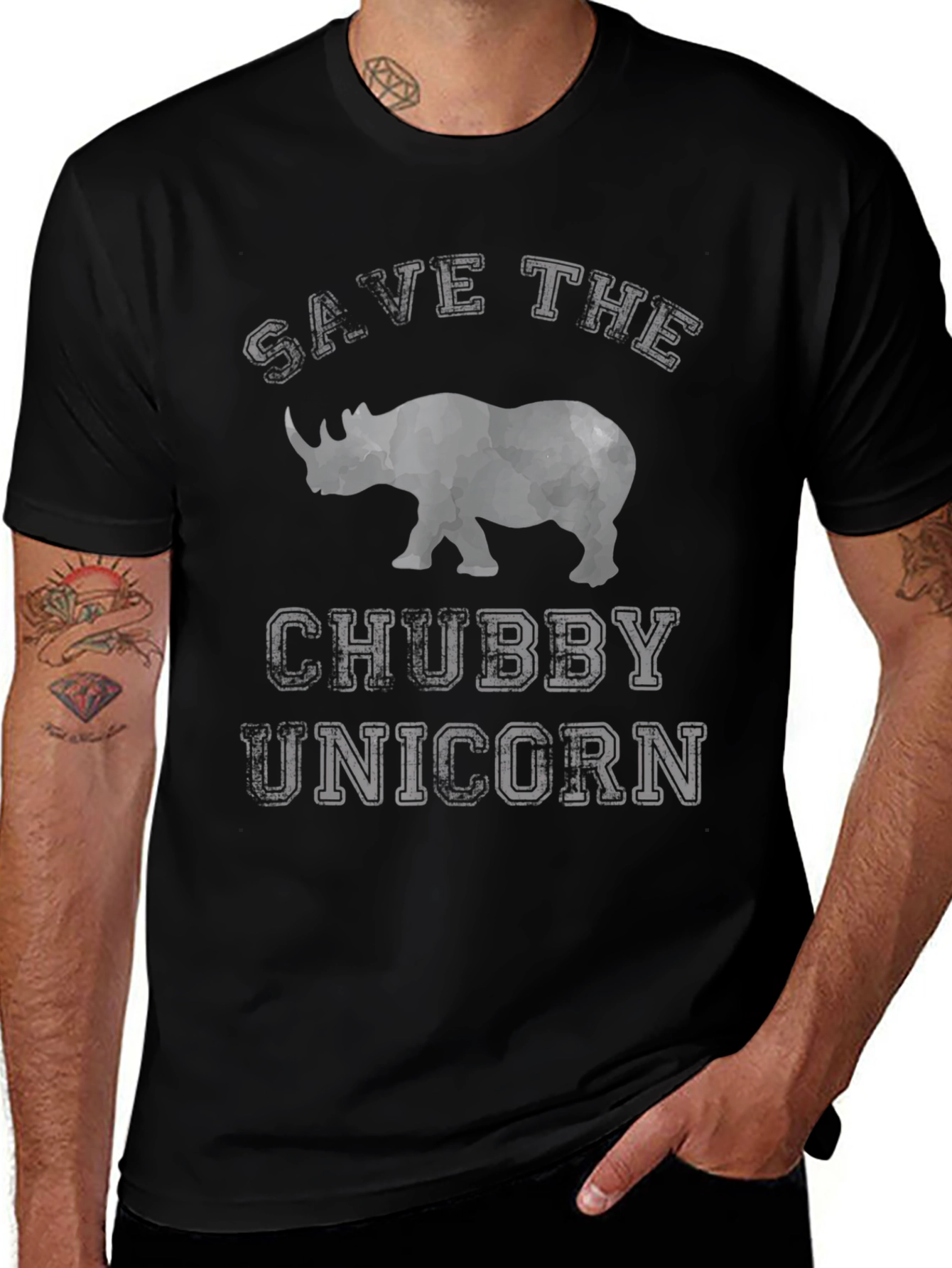 Variant 22 of Save the Chubby Unicorn Graphic T-Shirt