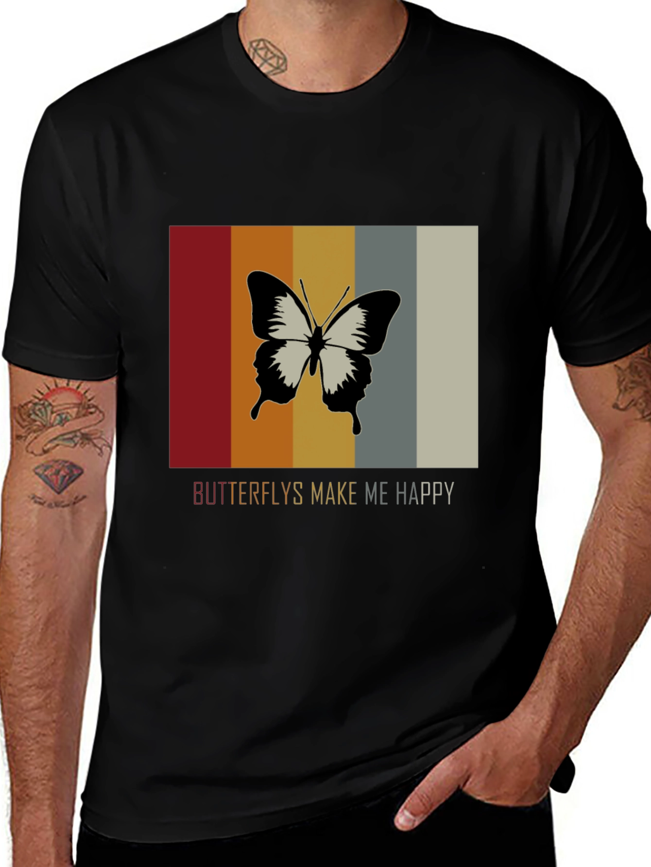 Variant 7 of Butterflies Make Me Happy Graphic Tee