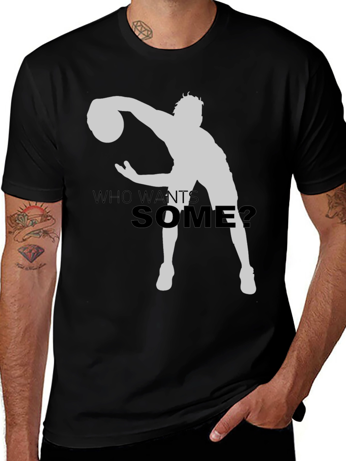 Variant 10 of Basketball Silhouette Graphic T-Shirt