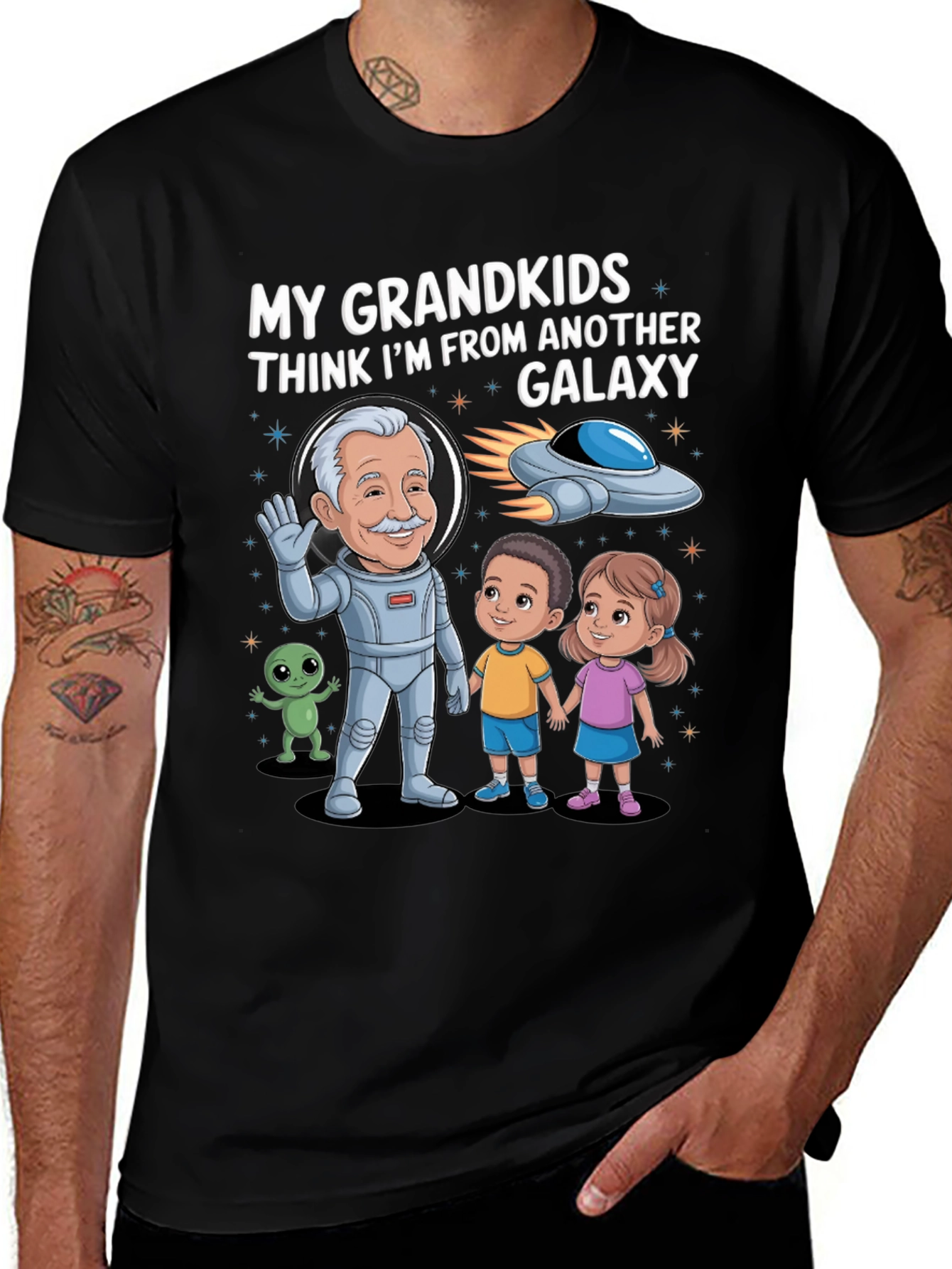 Variant 12 of Galaxy Grandpa Graphic T-Shirt