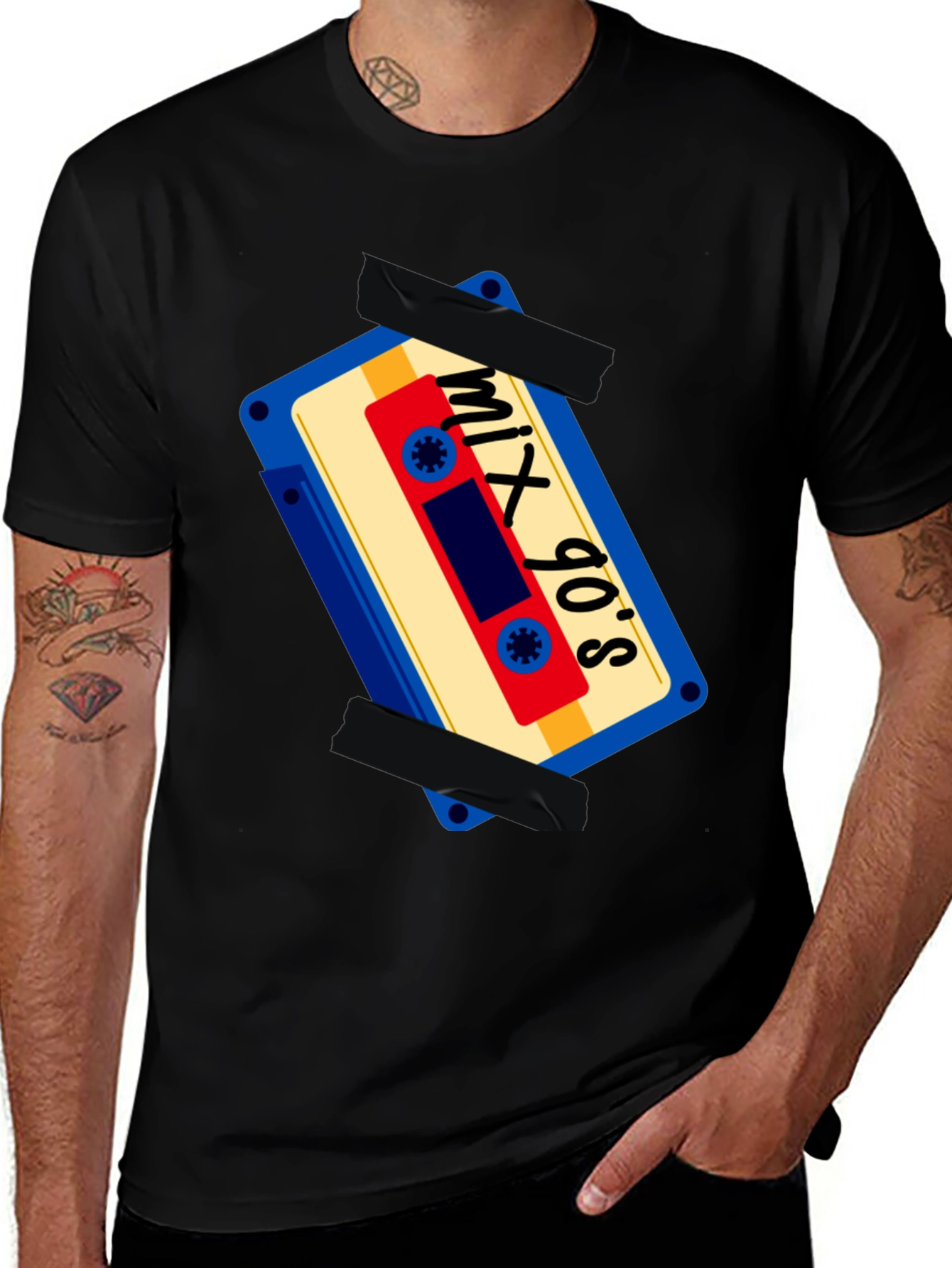 Variant 12 of Mix 90's Cassette Tape Graphic T-Shirt