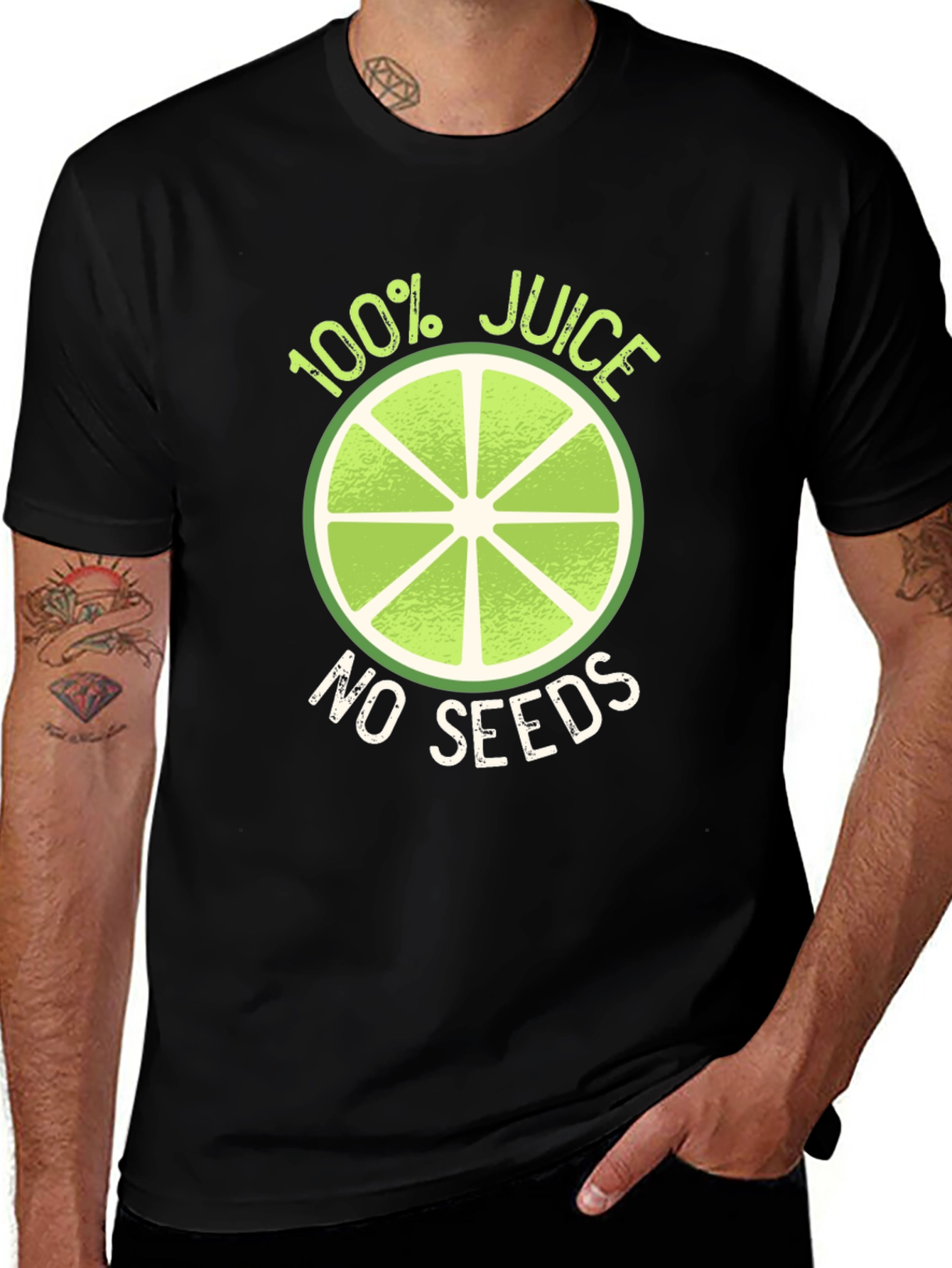 Variant 23 of 100% Juice No Seeds Black Graphic Tee